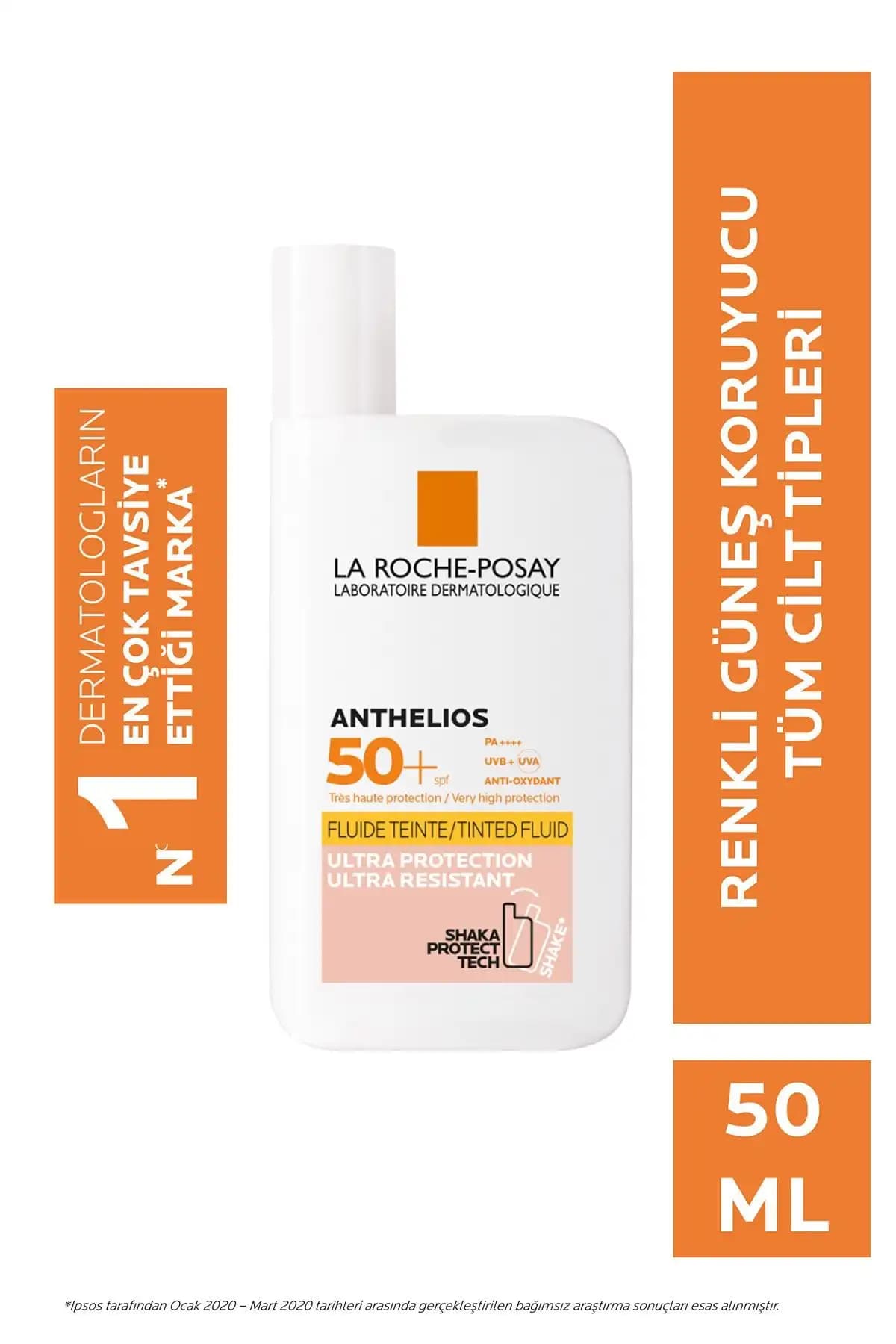 La Roche-Posay Anthelios Shaka Fluid SPF 50+ yüksek koruma ve hafif formüllü güneş kremi