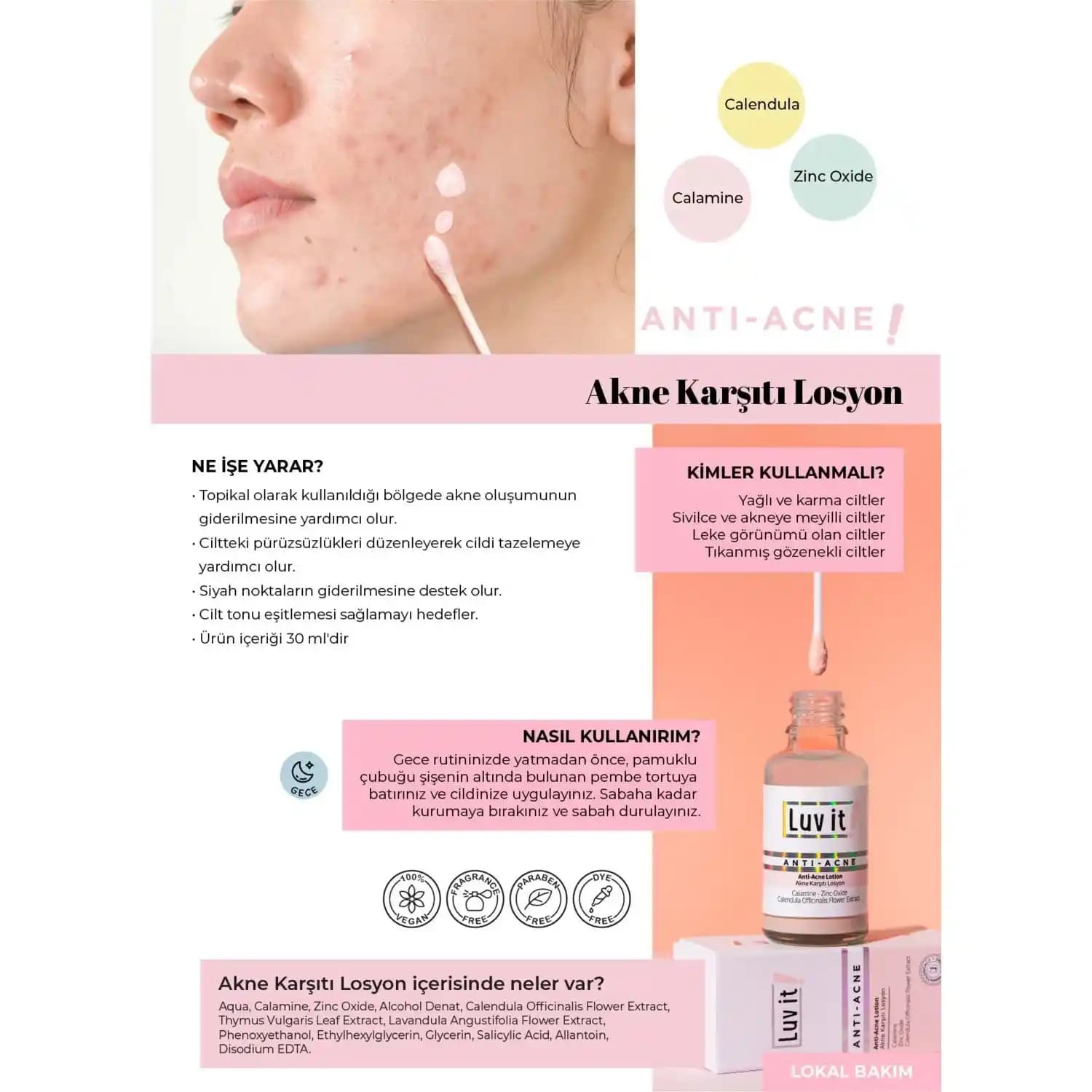 Luv It! Akne Karşıtı Losyon: Akne ve Sivilceye Etkili Çözüm Sunan Güvenilir Cilt Bakım Ürünü