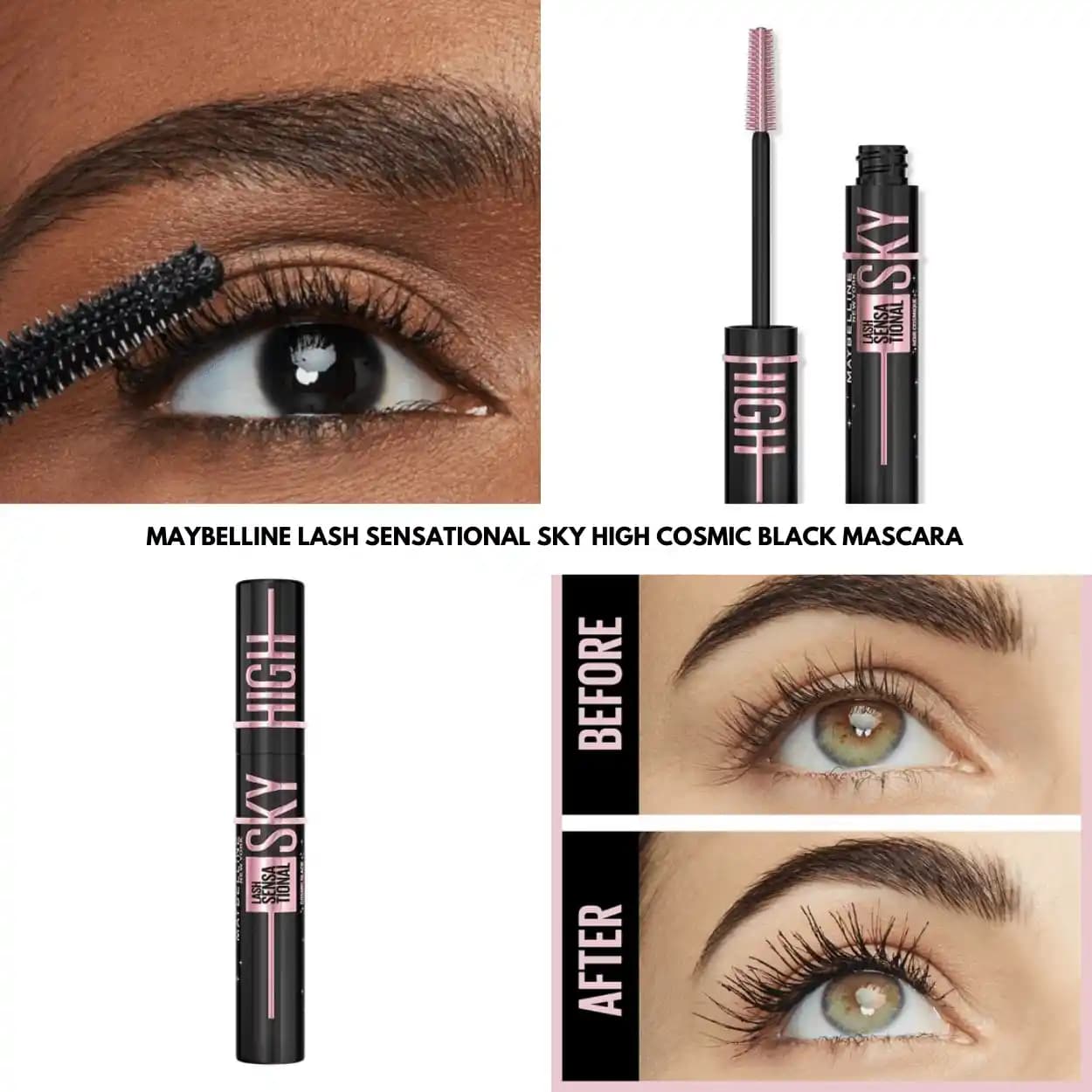 Maybelline Lash Sensational Sky High Cosmic Black Maskara İncelemesi ve Kullanım İpuçları