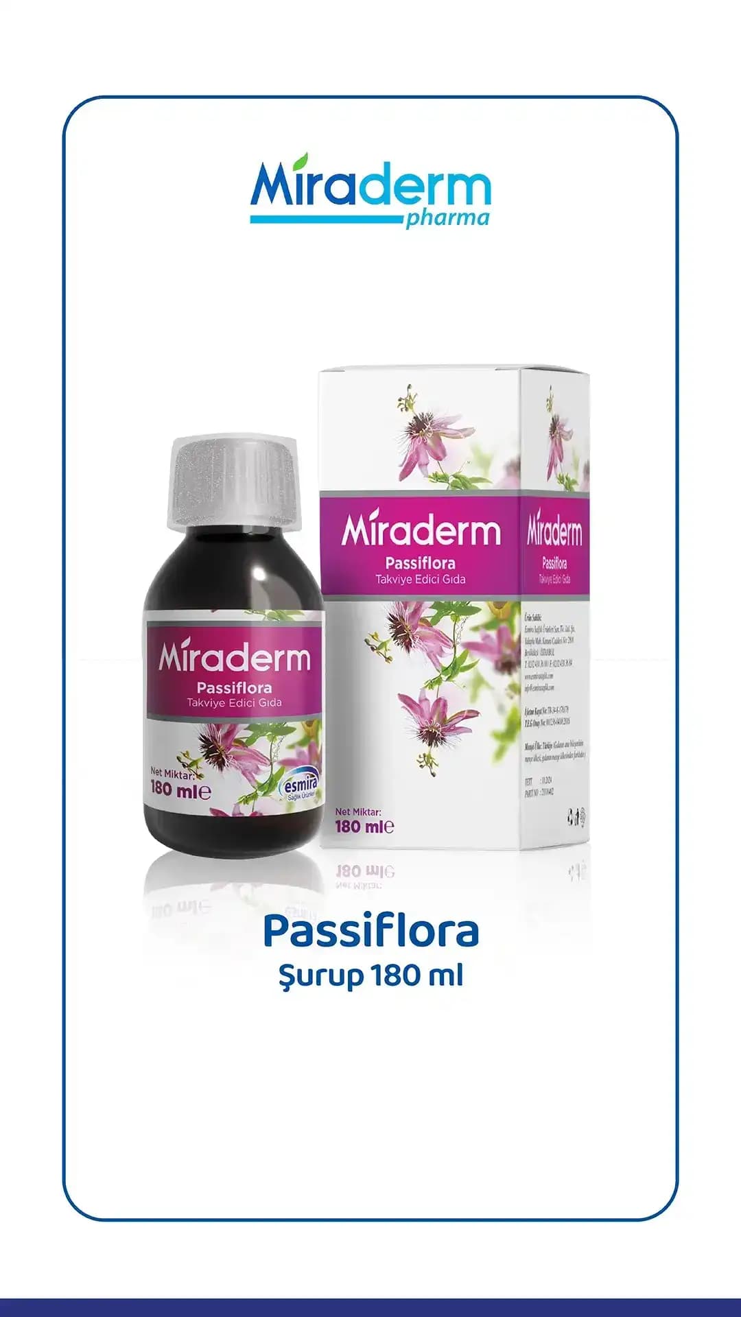 Miraderm Passiflora Şurup: Doğal Rahatlatıcı ve Uyku Destekleyici Bitki Takviyesi