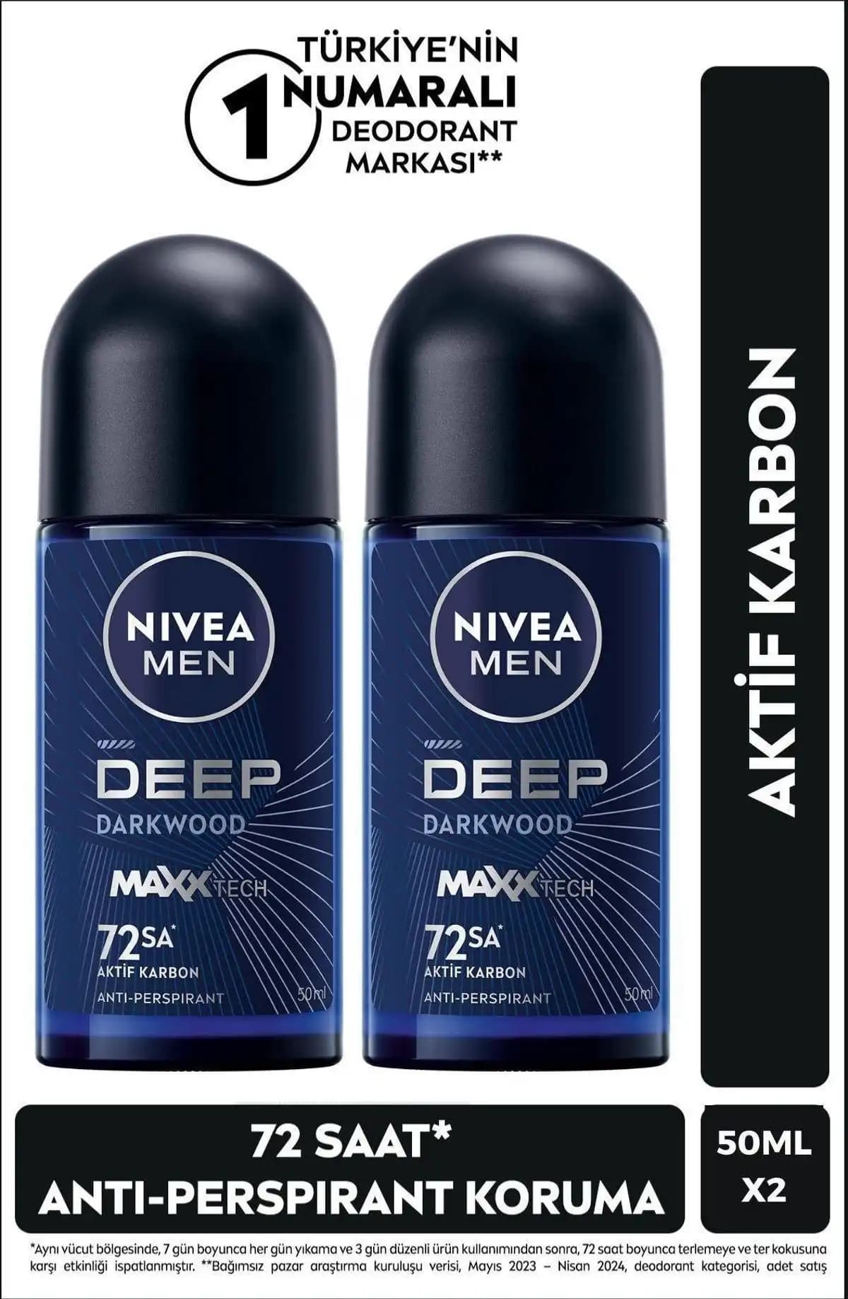 Nivea Deep Dimension Aktif Karbon Roll-On: Uzun Süreli Koruma ve Ferahlık Sağlayan Deodorant