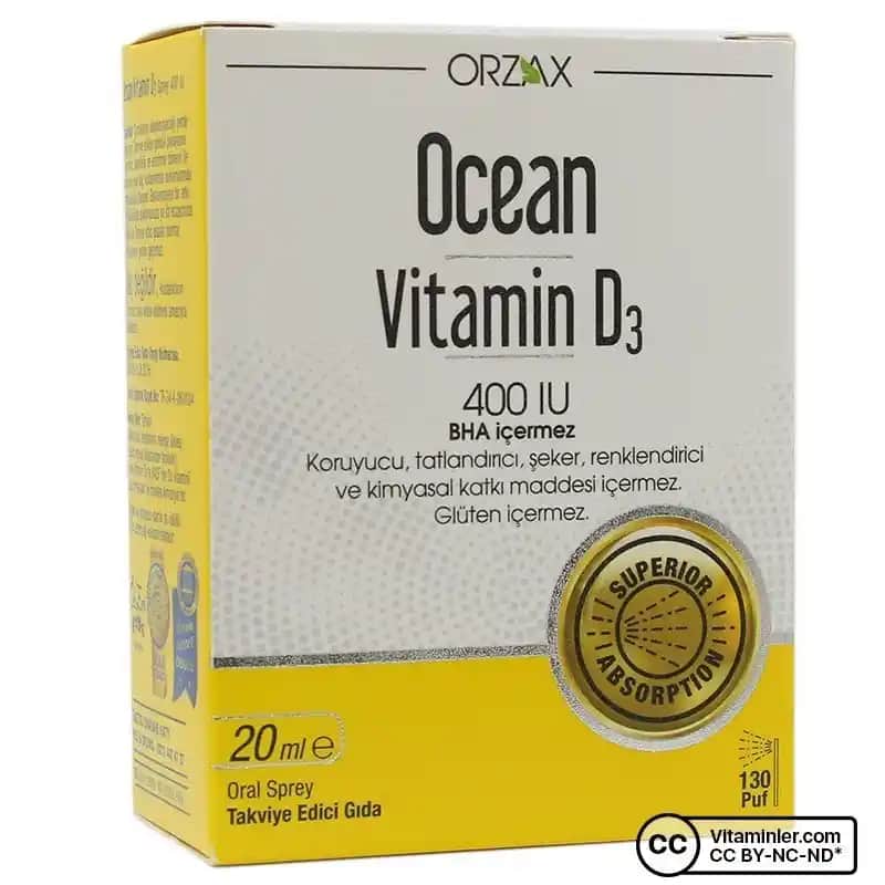 Ocean D 400: Cilt Sağlığını Destekleyen Güvenilir Vitamin D3 Spreyi