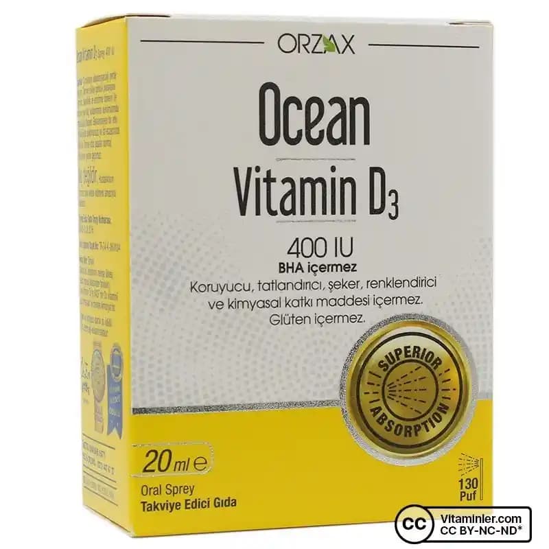 Ocean D3 400 IU Vitamin D Takviyesi Kullanım Yaş Aralıkları ve Rehber