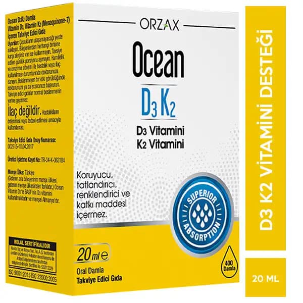 Ocean D3K2 Vitamin Takviyesi: Doğal İçeriklerle Sağlıklı Yaşam ve Güzellik Destekçisi