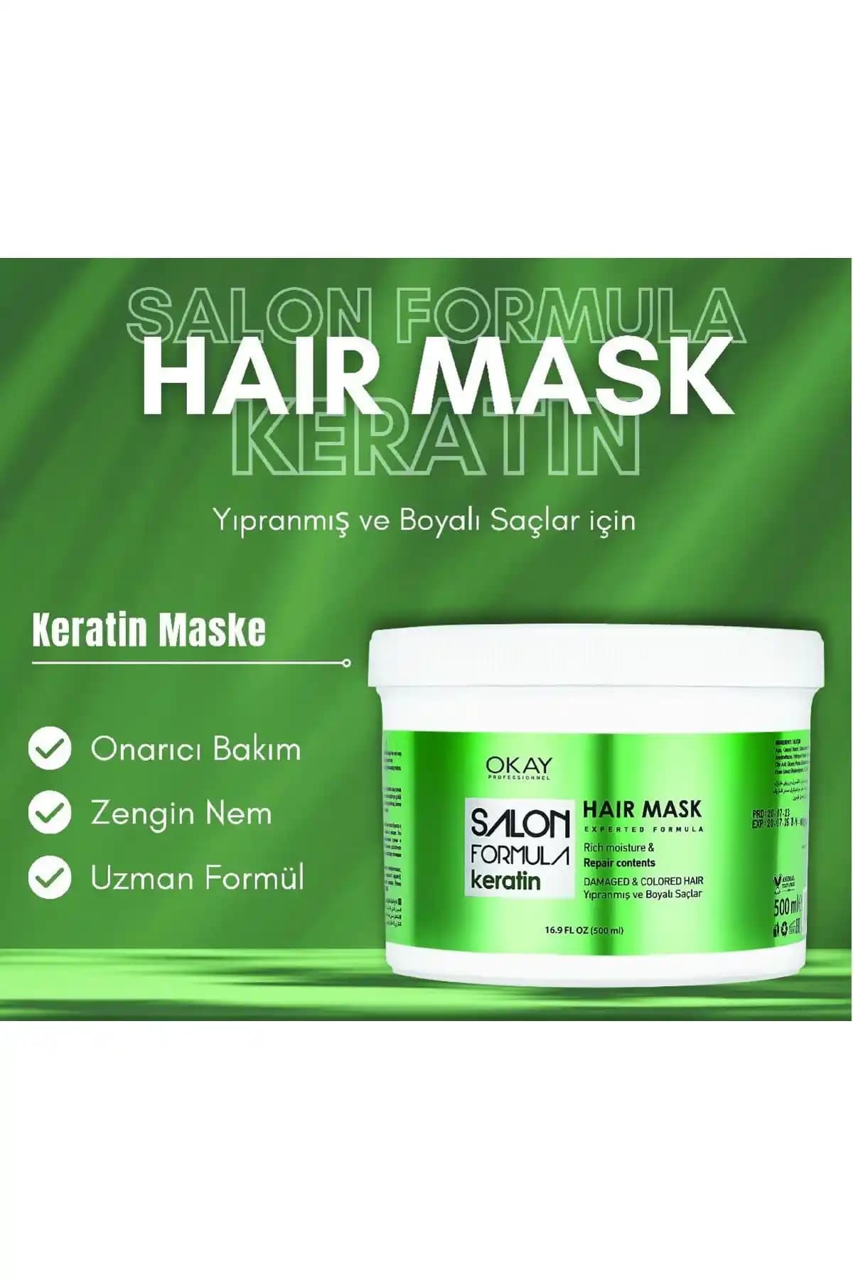 Okay Keratin Saç Maskesi ile Saçlarınızı Güçlendirin ve Parlaklık Kazanın