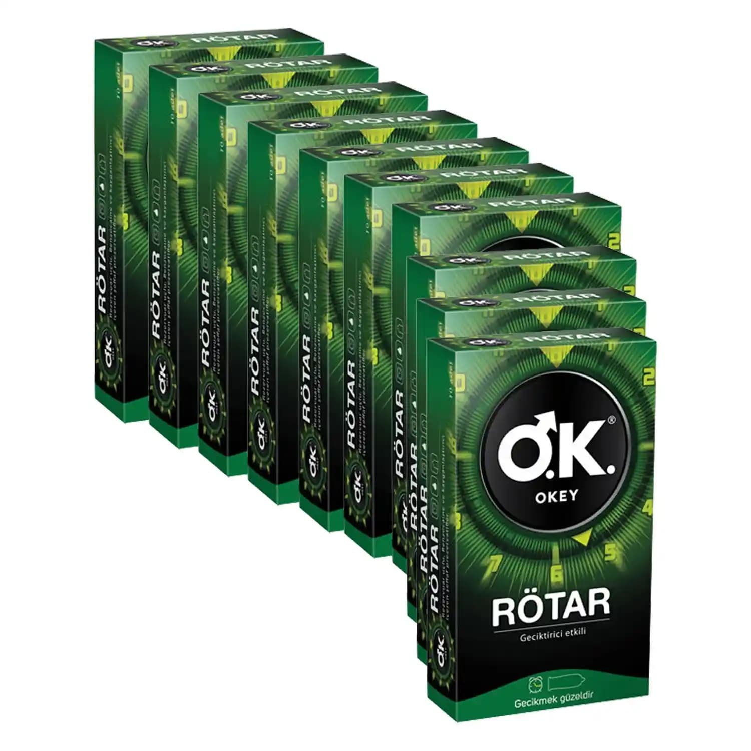Okey Rötar 10'lu Prezervatifler Performansı Artıran Güvenli Cinsel Koruma Ürünü