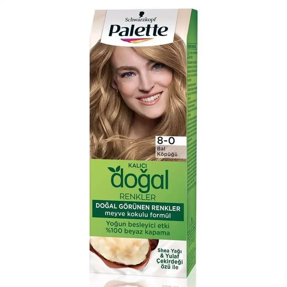 Palette 8-0 Bal Köpüğü Saç Boyasıyla Doğal ve Parlak Görünüm Sağlayan Renk Seçenekleri