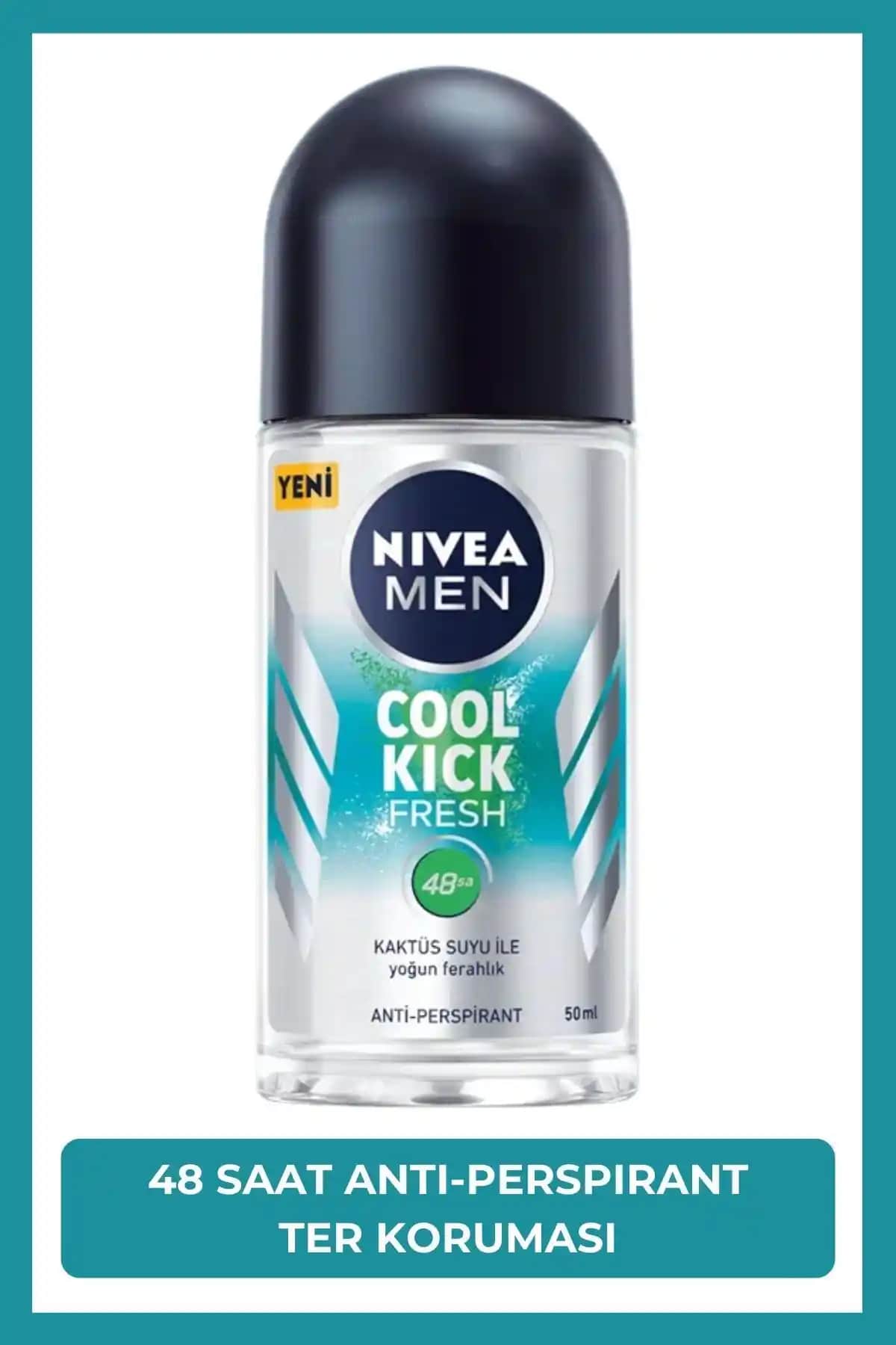 NIVEA MEN Cool Kick Erkek Roll-on Deodorant: Terlemeye Karşı Güçlü Koruma