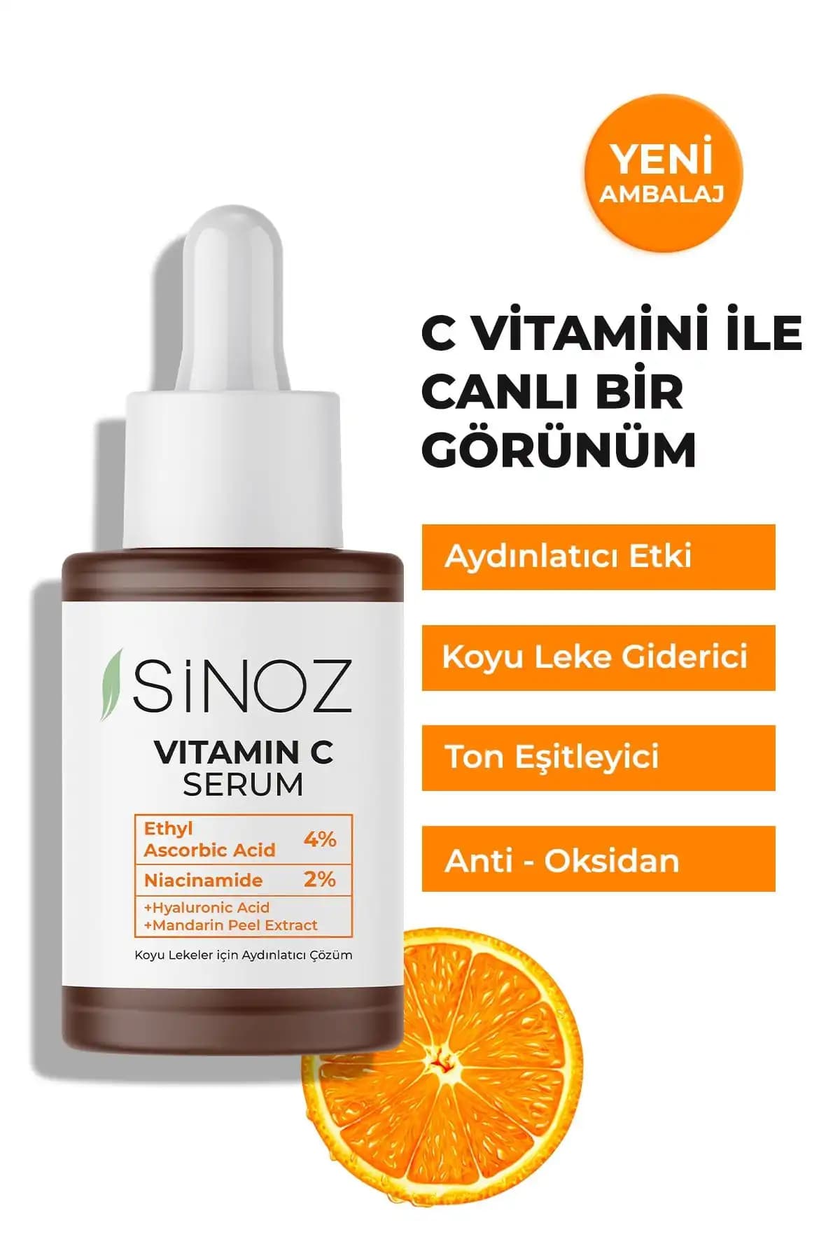 Sinoz C Vitamini Serumu: Cilt Parlaklığı ve Gençlik İçin Güçlü Formül