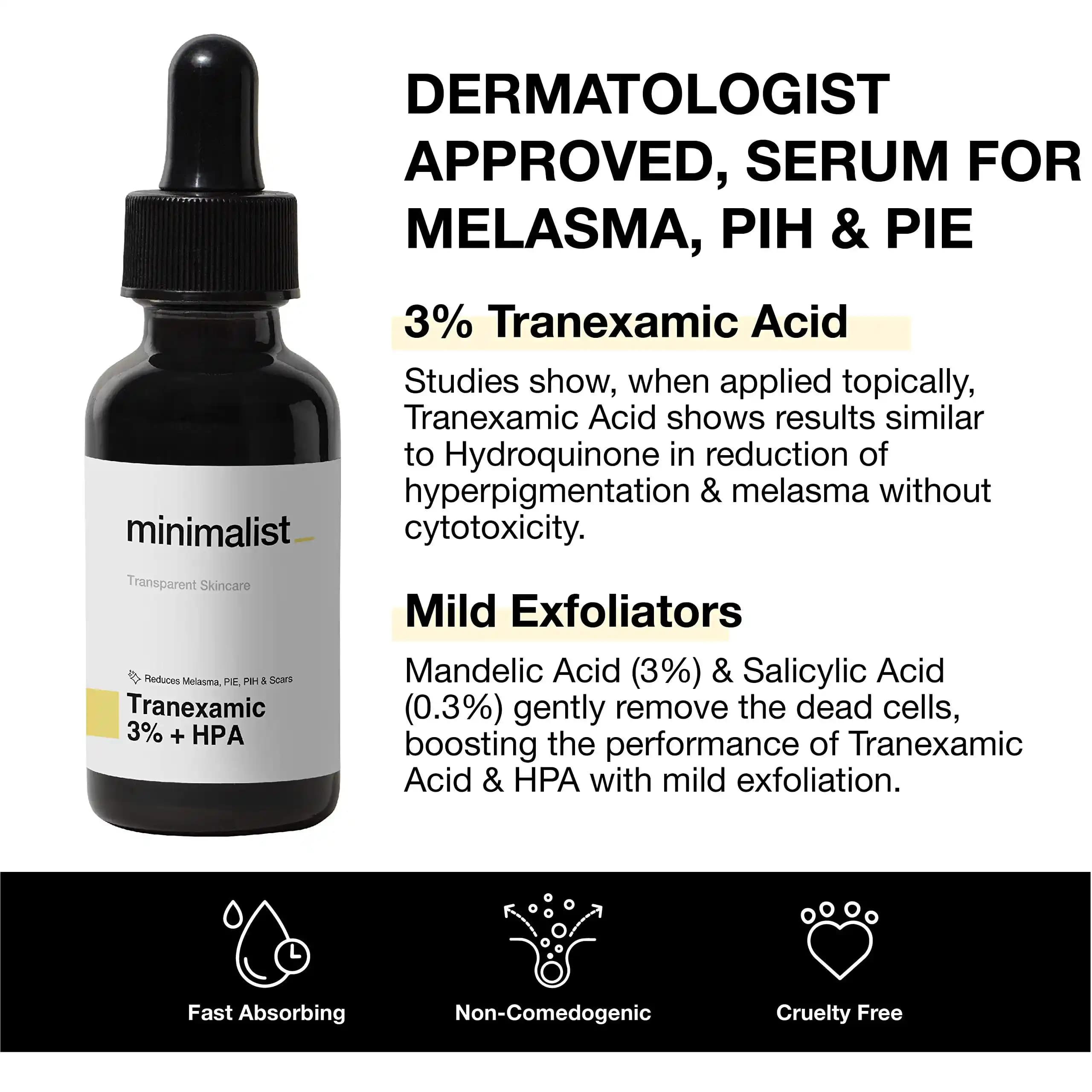 Tranexamic Asit Serumu: Cilt Tonunu Eşitleyen Güçlü ve Etkili Bir Bileşen