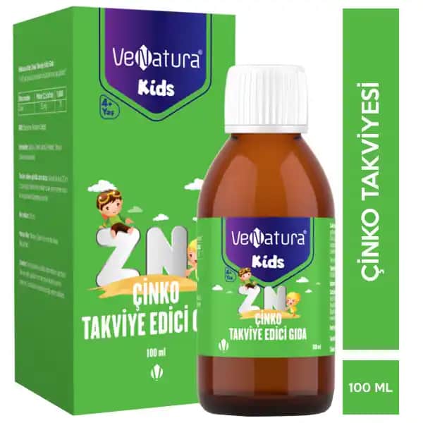 Venatura Kids Çinko Takviye Edici Gıda Çocuklar İçin Bağışıklık ve Gelişim Destekleyici
