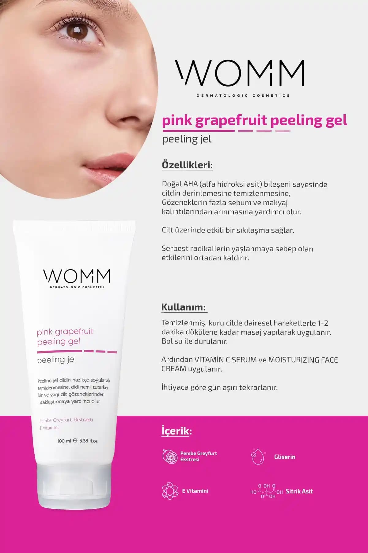 Womm Peeling Jel ile Güvenilir ve Doğal Cilt Temizliği ve Parlaklık Artışı