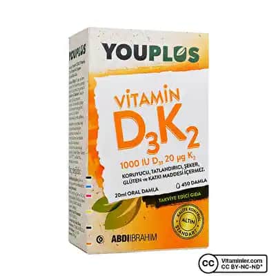 Youplus Vitamin D3K2: Kemik Sağlığı ve Güzellik İçin Güçlü Takviye Çözümü