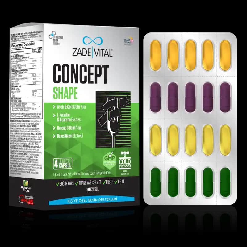 Zade Vital Concept Shape: Sağlıklı Yaşam ve Güzellik İçin Çok Yönlü Takviye Ürünü