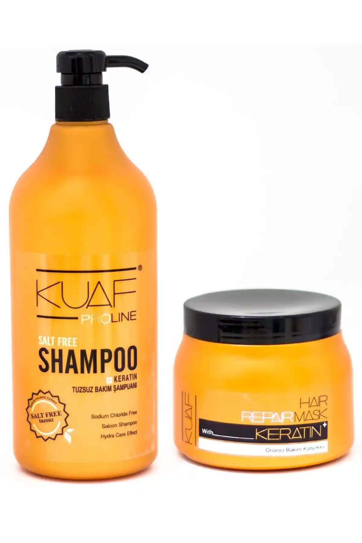 Kuaf Tuzsuz Şampuan ve Keratin Saç Maskesi ile Saç Bakımını Geliştirin