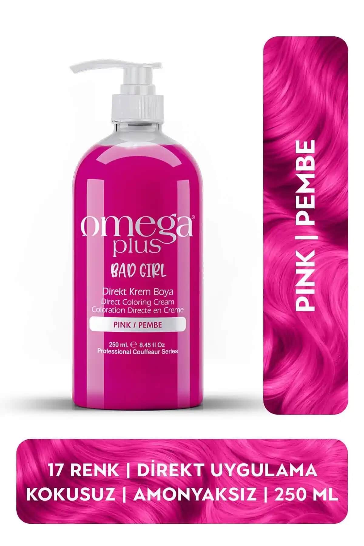 Omega Plus Bad Girl PEMBE Amonyaksız Renkli Saç Boyası Kullanım ve Özellikleri