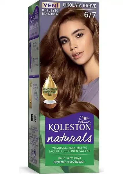 Wella Koleston Naturals 6/7 Çikolata Kahve ve 8/0 Açık Kumral Renkleri Karşılaştırması