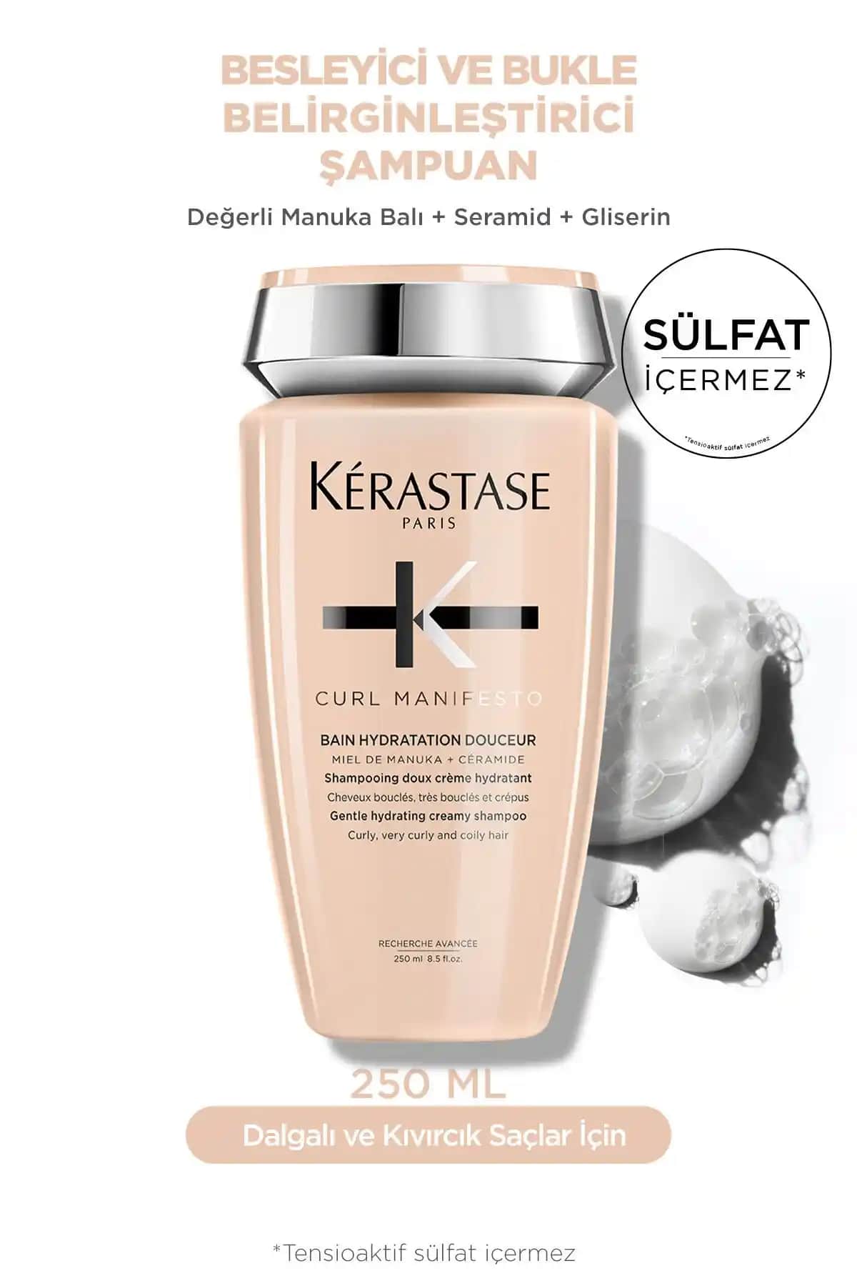 Kerastase Curl Manifesto: Kıvırcık Saçlar İçin Nemlendirici Şampuan