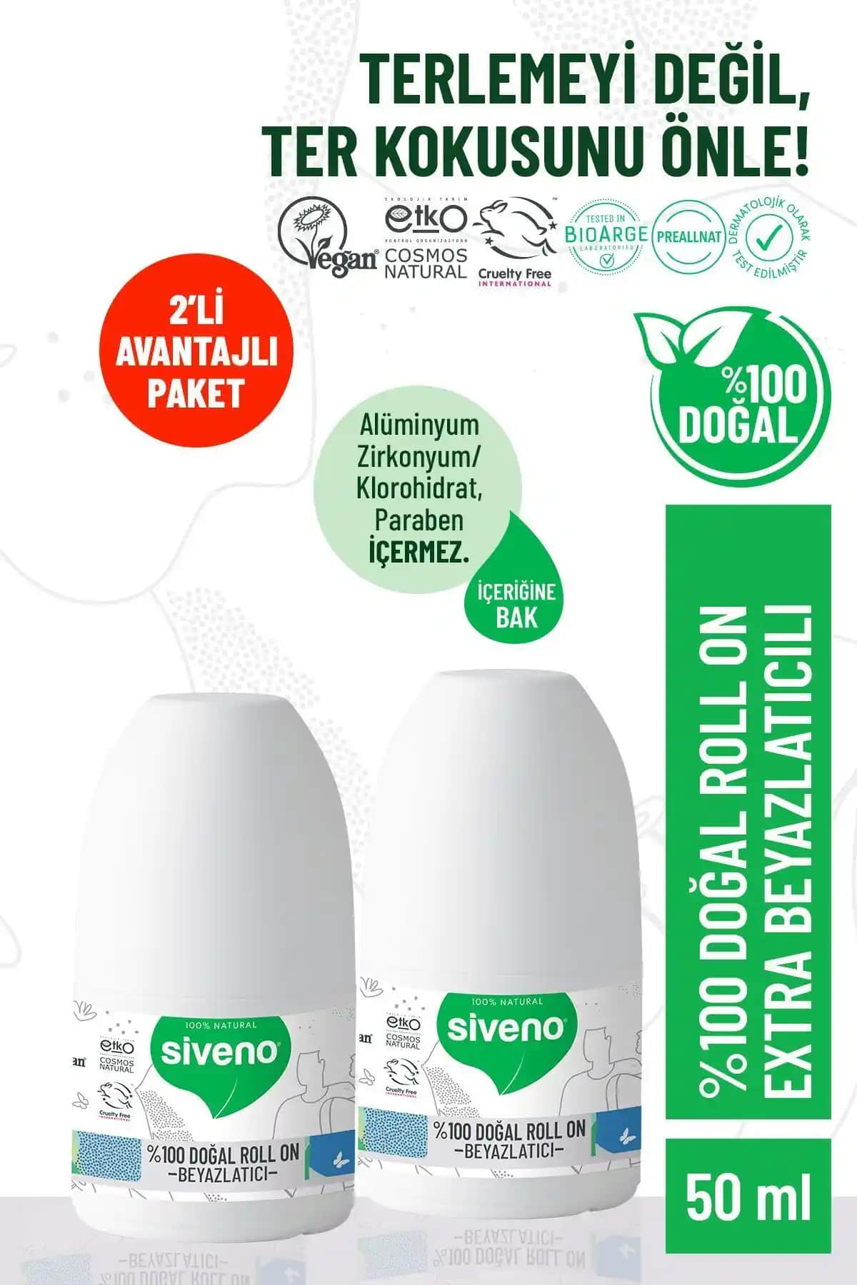 Siveno %100 Doğal Roll-On Beyazlatıcı Etkili Deodorant Ürün İncelemesi