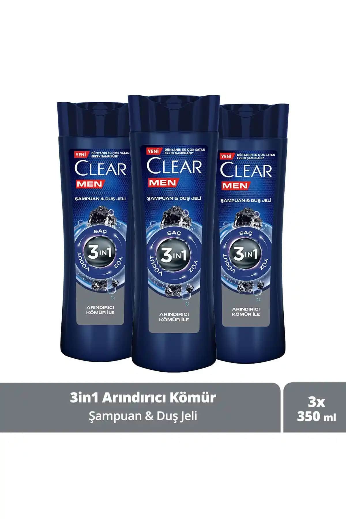 Clear Men 3 In 1 Şampuan ve Duş Jeli: Pratik ve Ekonomik Hijyen Çözümü