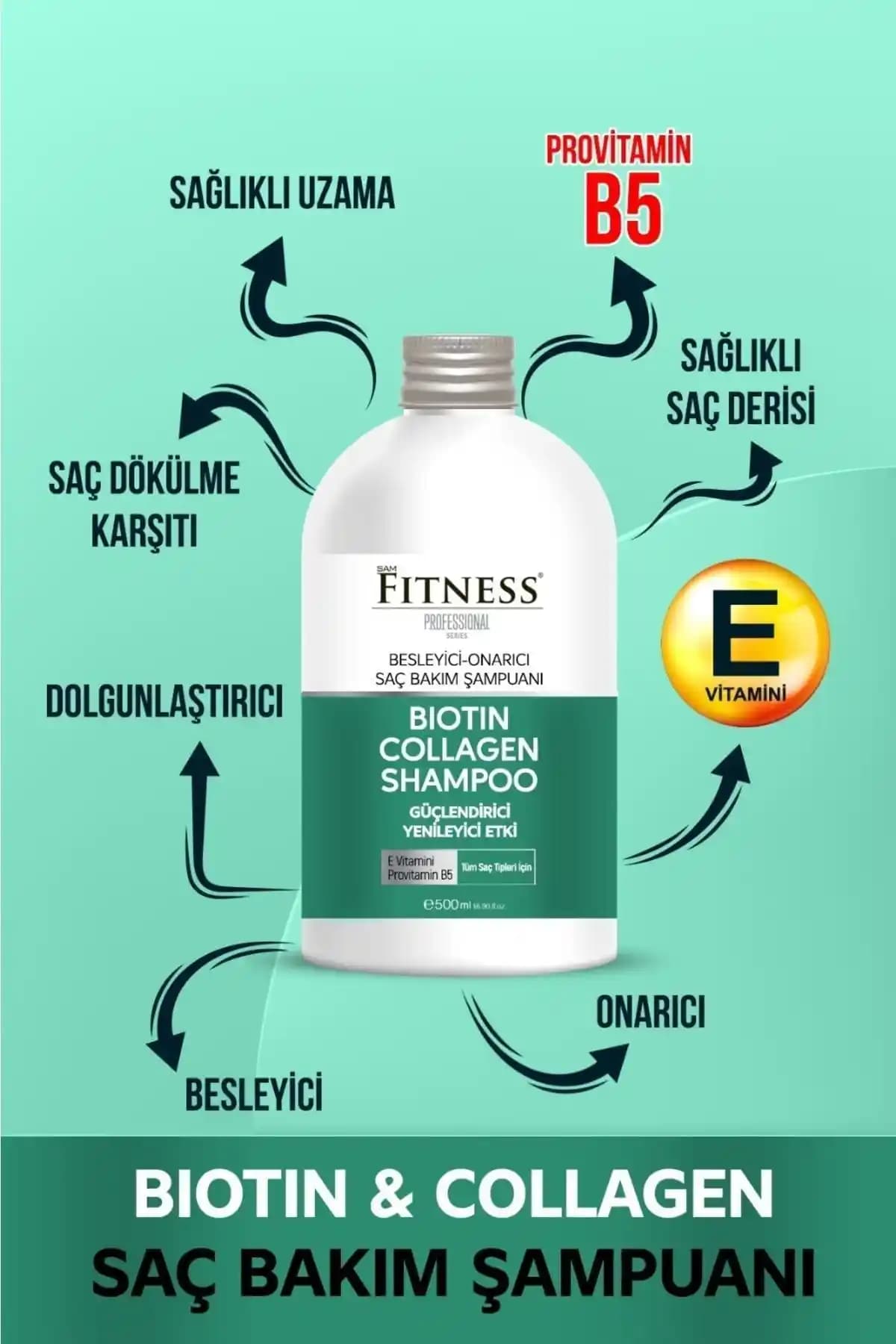 Fitness Professional Biotin Collagen Şampuan ile Sağlıklı Saçlar Elde Edin