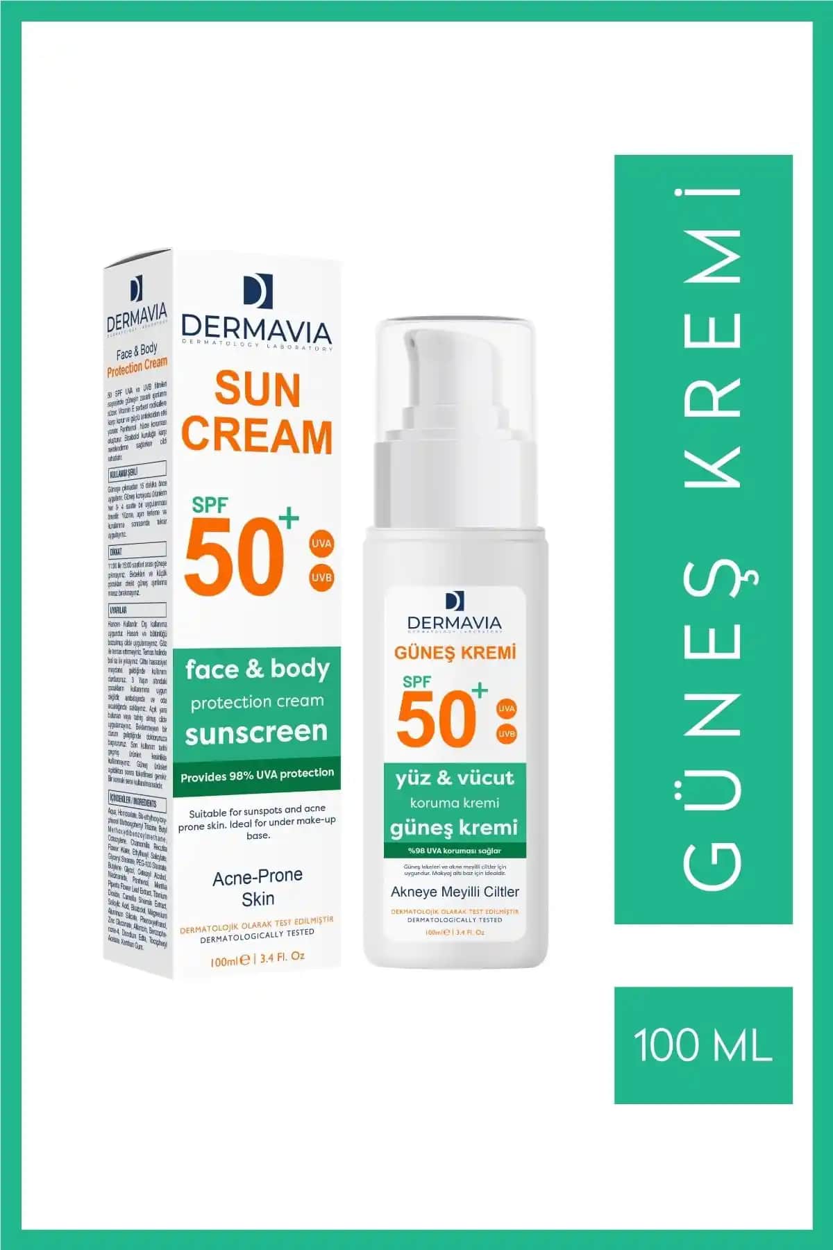 Dermavia SPF 50 ve The Ceel Leke Karşıtı Güneş Kremleri Karşılaştırması
