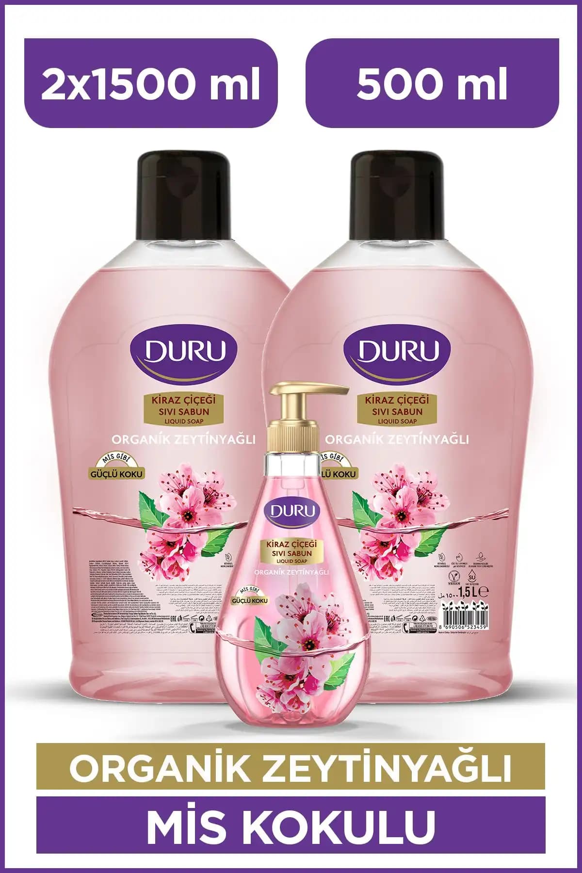Duru Organik Zeytinyağlı Kiraz Çiçeği ve Sleepy Premium Sıvı Sabun Karşılaştırması 1
