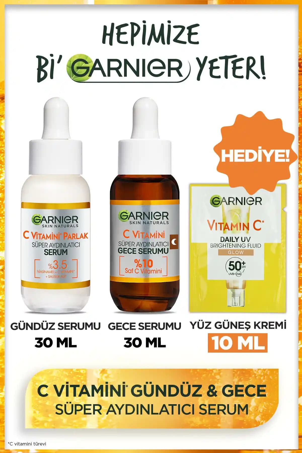 Garnier C Vitamini Parlak Serum Seti ve The Purest Solutions Leke Karşıtı Arbutin Serumu Karşılaştırması