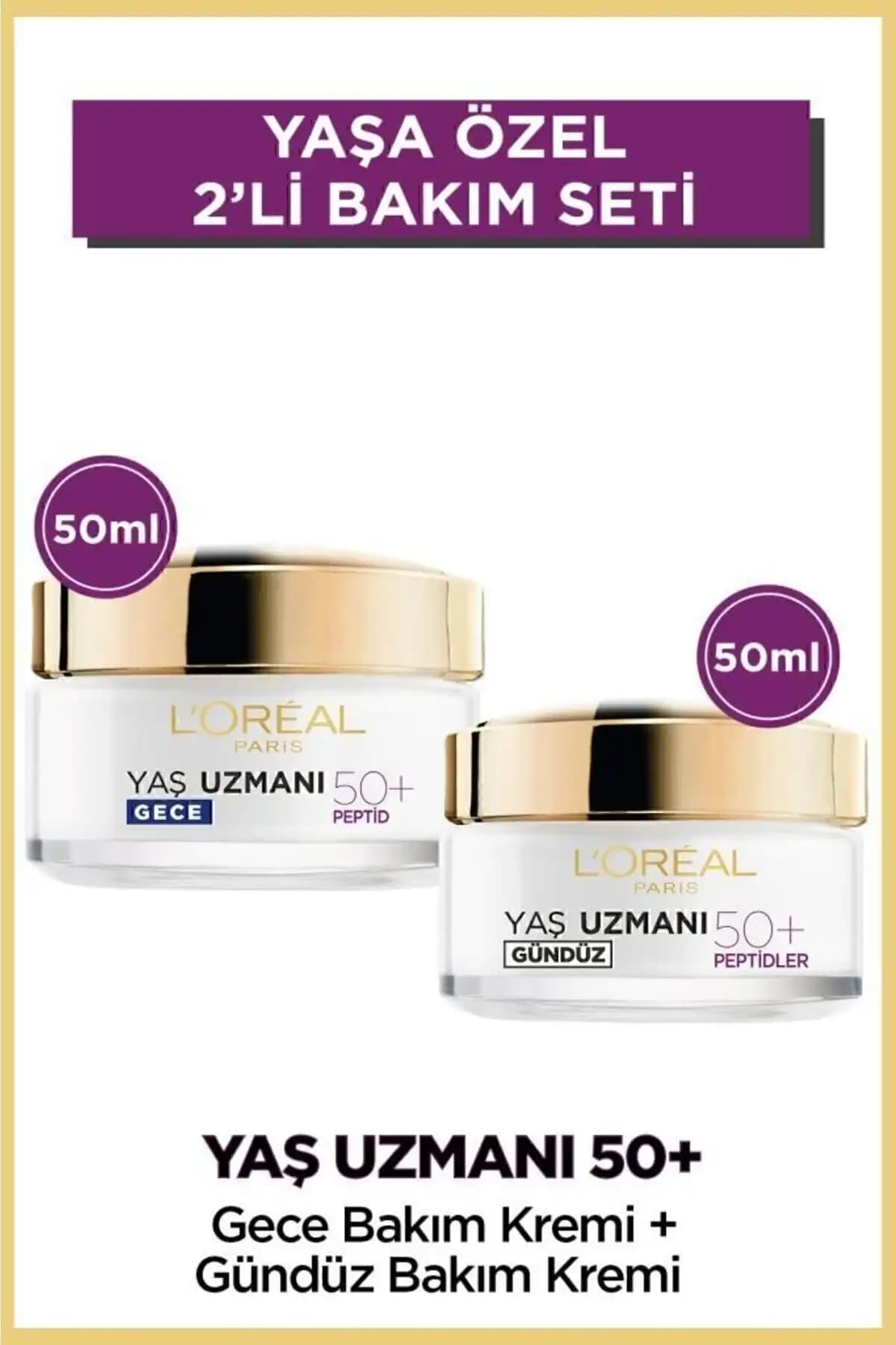 L'Oreal Paris 50+ Yaş Uzmanı Gündüz ve Gece Kremi Karşılaştırması 1