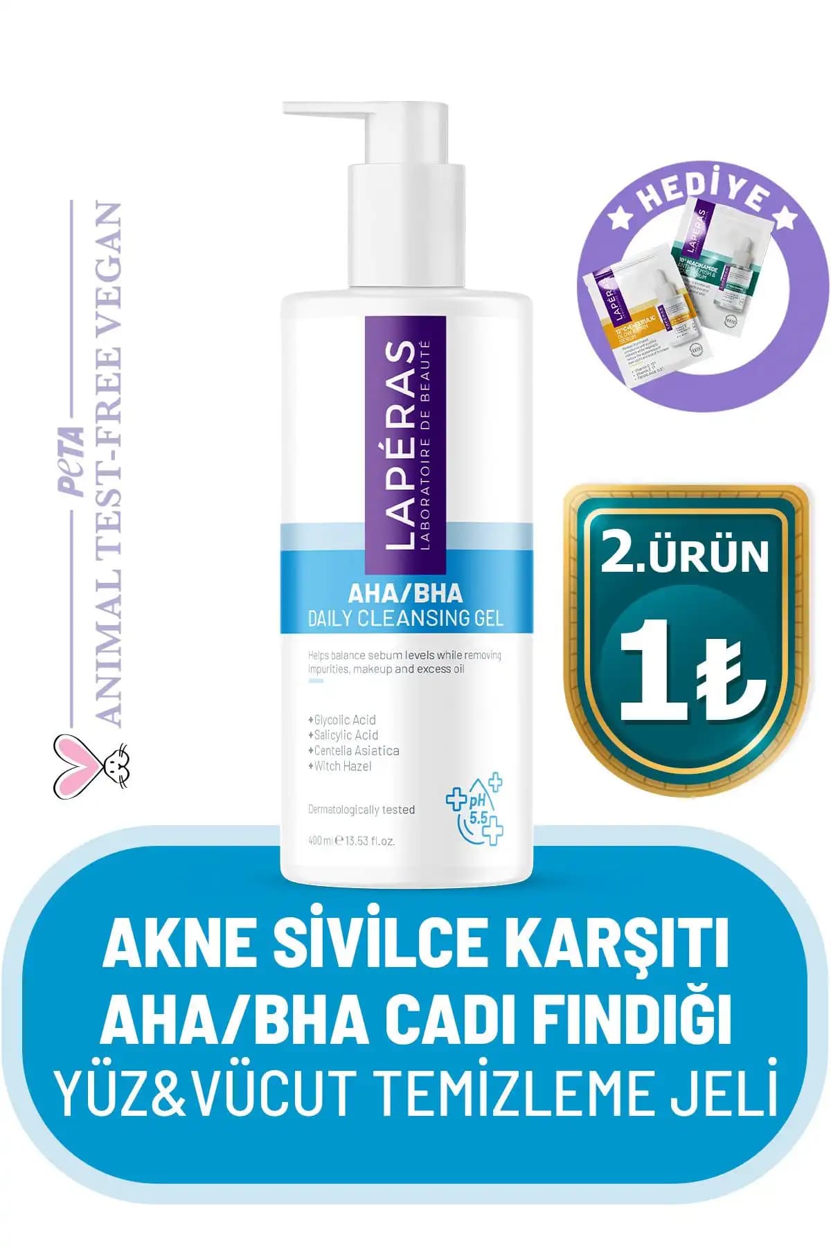 LAPERAS CaFındık Tonik ve Sivilce Karşıtı Temizleme Jeli Karşılaştırması 2