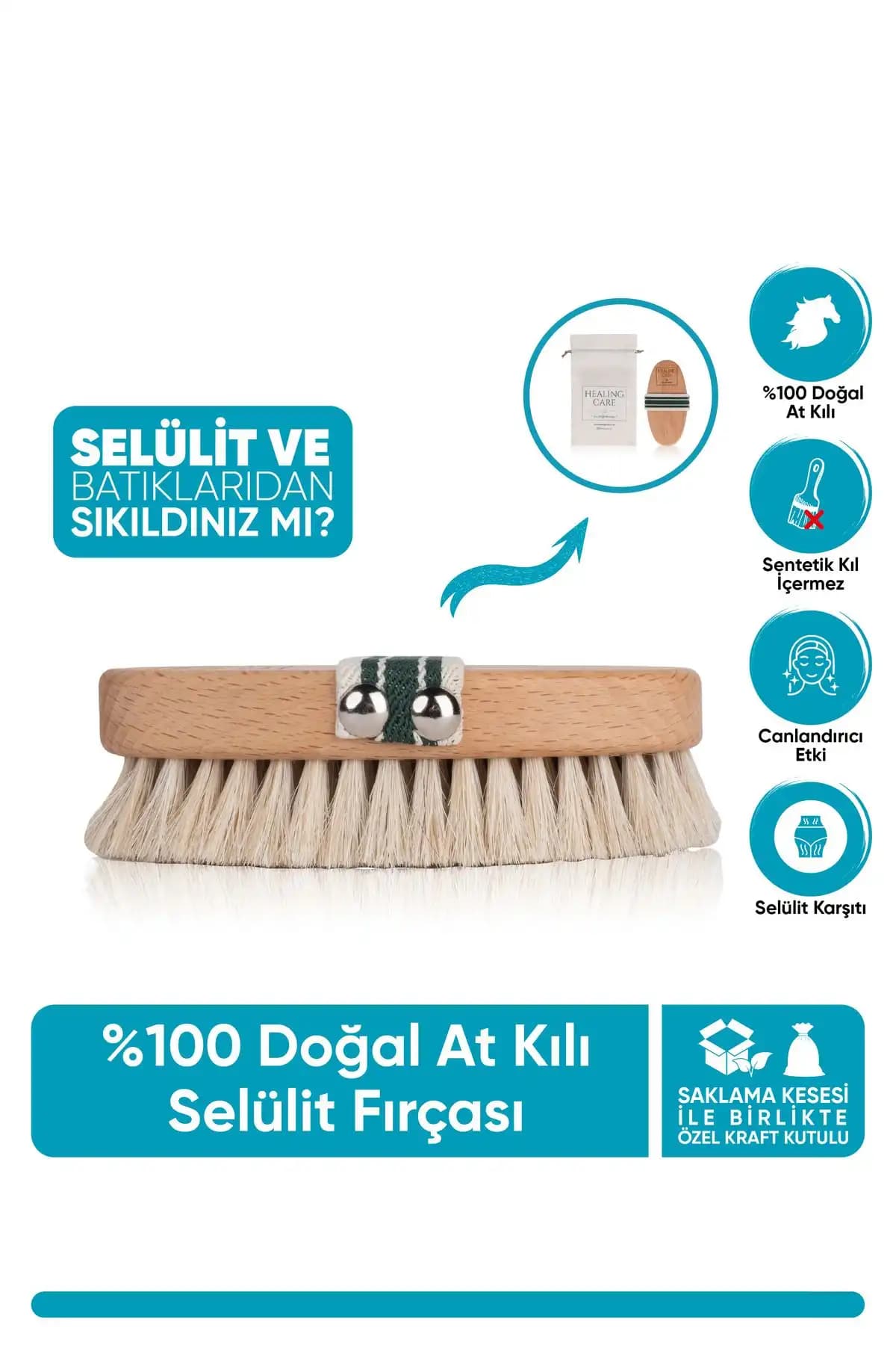 Selülit Azaltıcı Doğal At Kılı Fırçası Karşılaştırması: Healing Care ve Layes Ürünleri 1