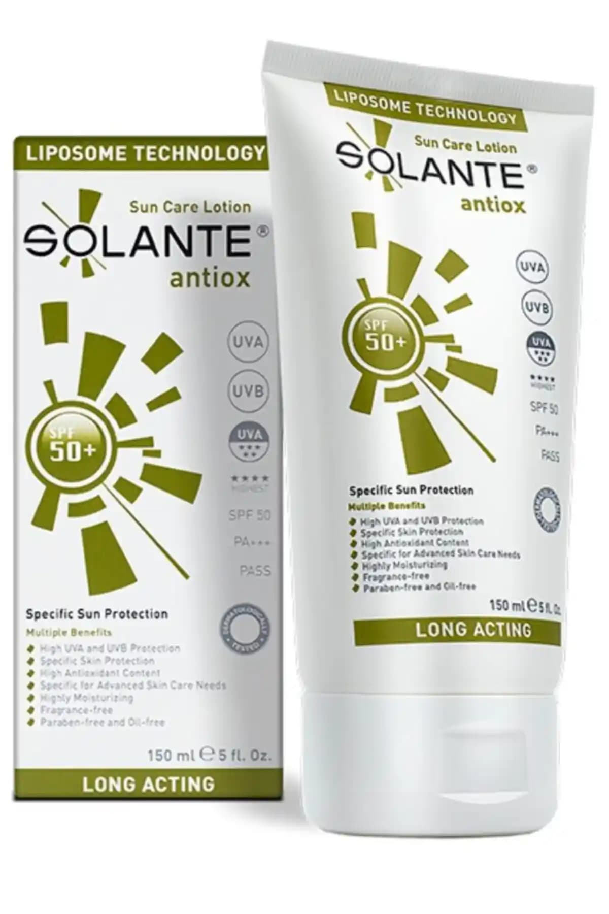 Solante Antiox ve Immuna SPF 50 Güneş Koruyucu Losyonların Karşılaştırması