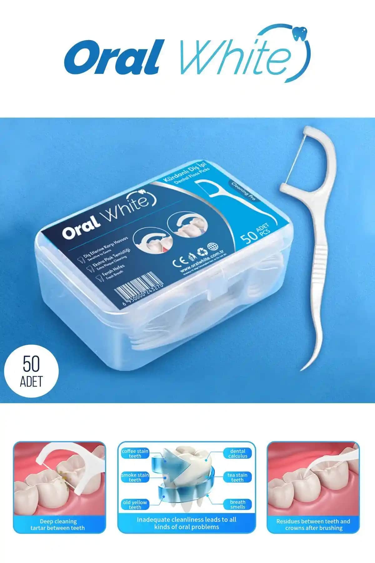 Oral White Diş İpi Sade: Diş Sağlığı için İdeal Tercih