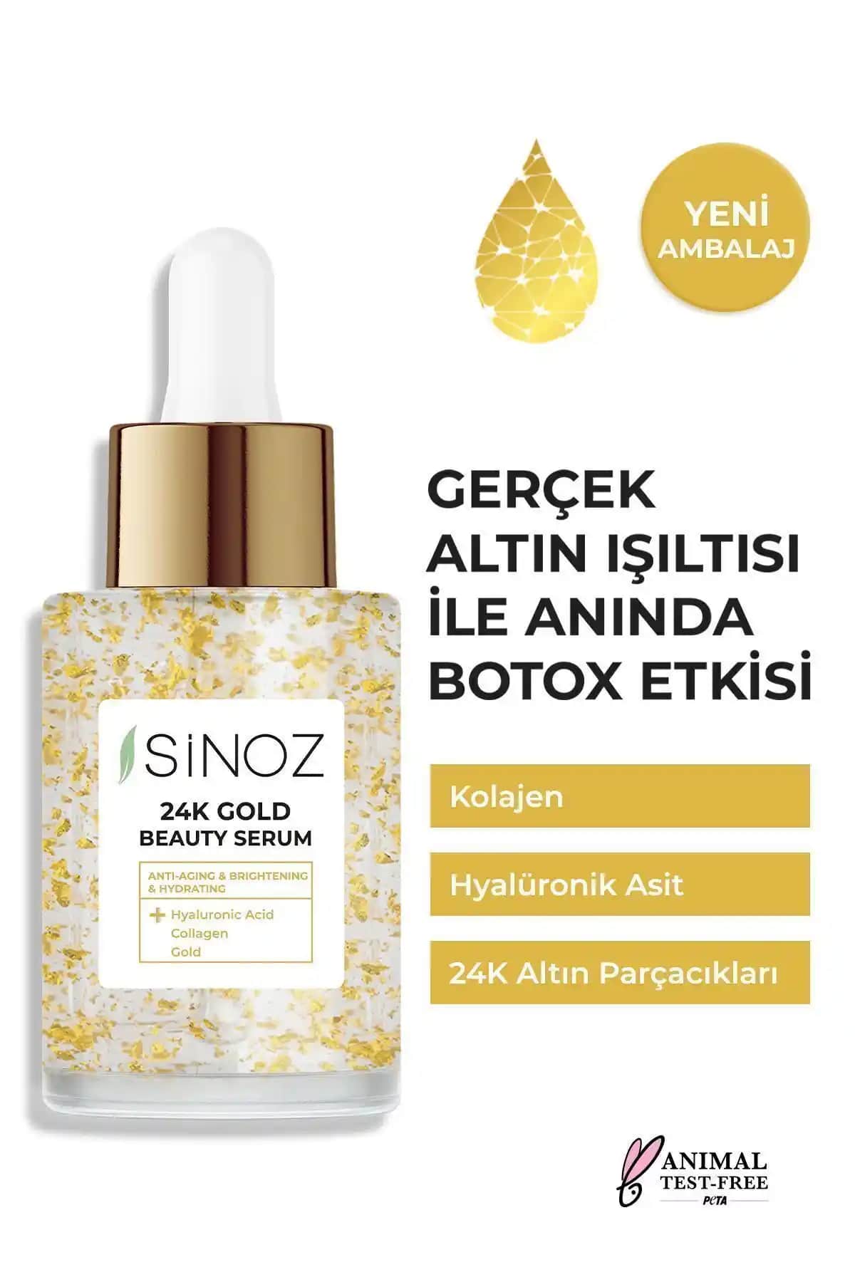 Sinoz 24k Altın Serum: Kırışıklık Karşıtı Cilt Bakım