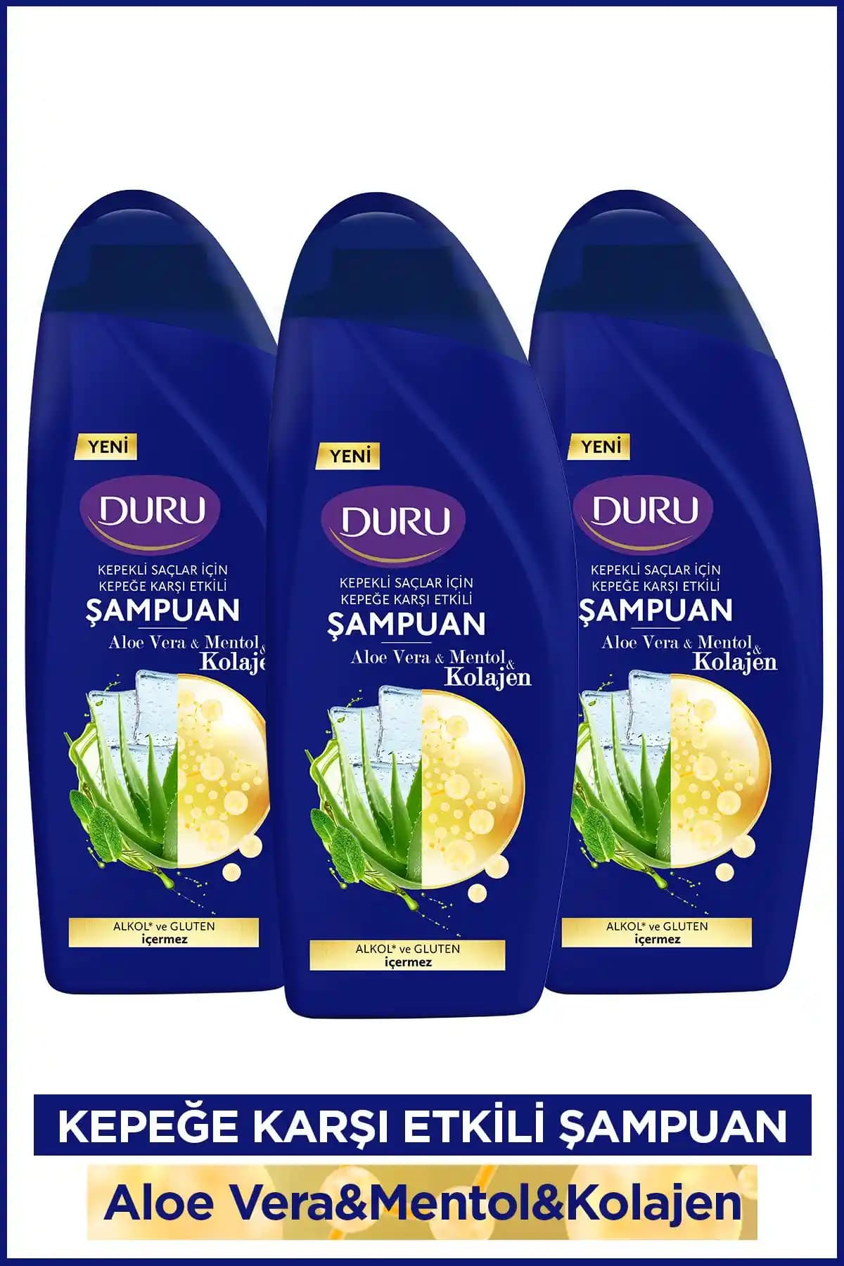 Duru Aloe Vera, Mentol ve Kolajen ile Kepeğe Karşı Etkili Şampuan