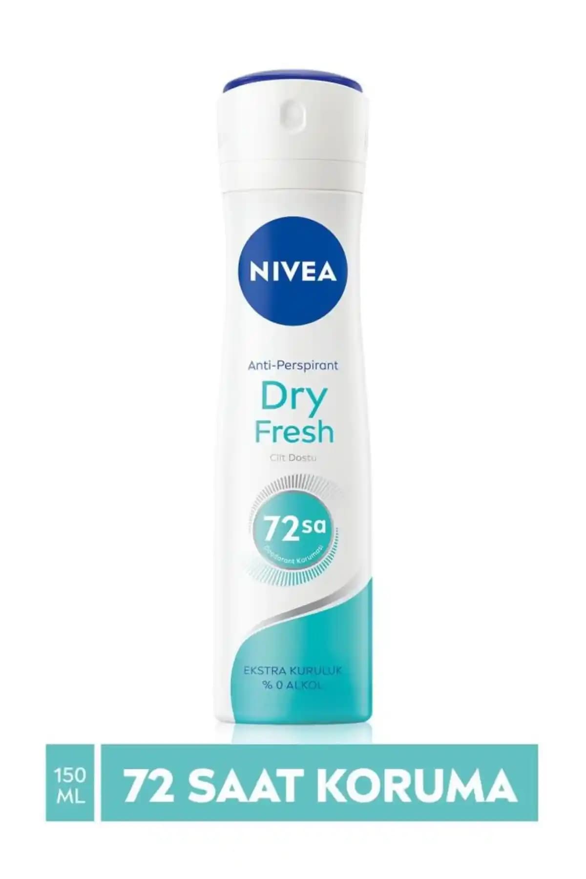 NIVEA Dry Fresh Kadın Sprey Deodorant: 72 Saat Koruma Sağlar
