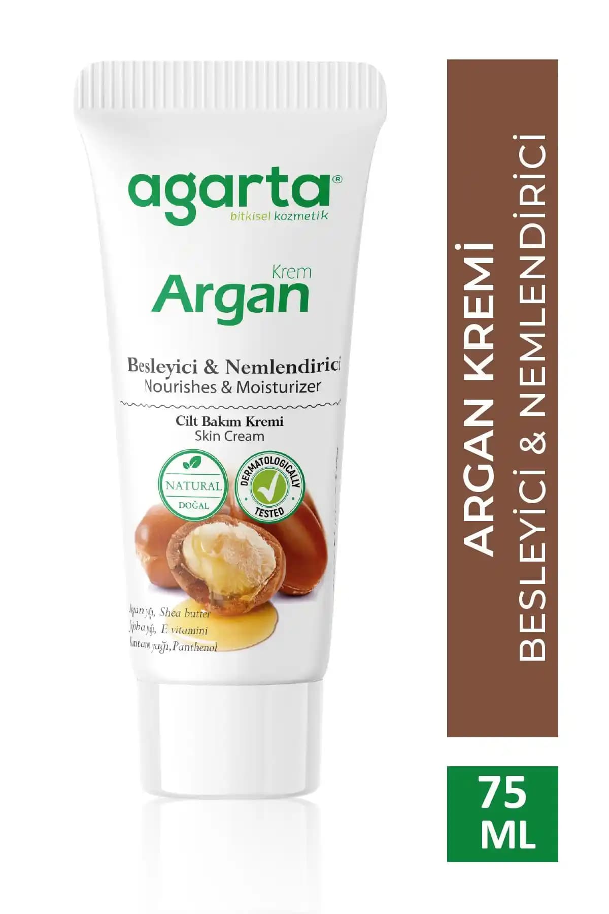 Agarta Doğal Argan Yağlı Cilt ve El Bakım Kremi - Doğal İçeriklerle Güçlendiren Nemlendirici