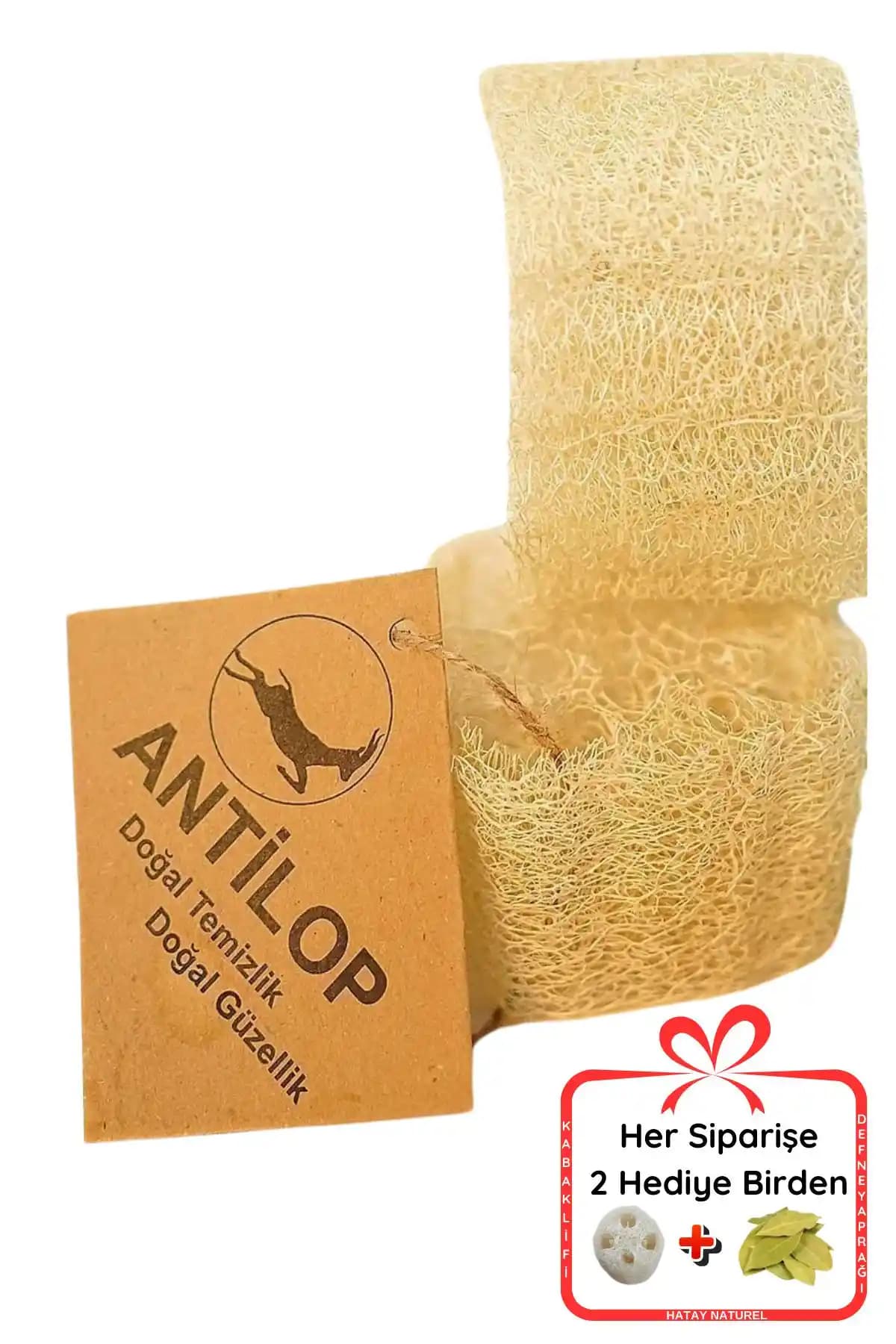 Antilop Doğal Kabak Lif Elips Seti Hassas Ciltler İçin Doğal Temizlik Aksesuarı