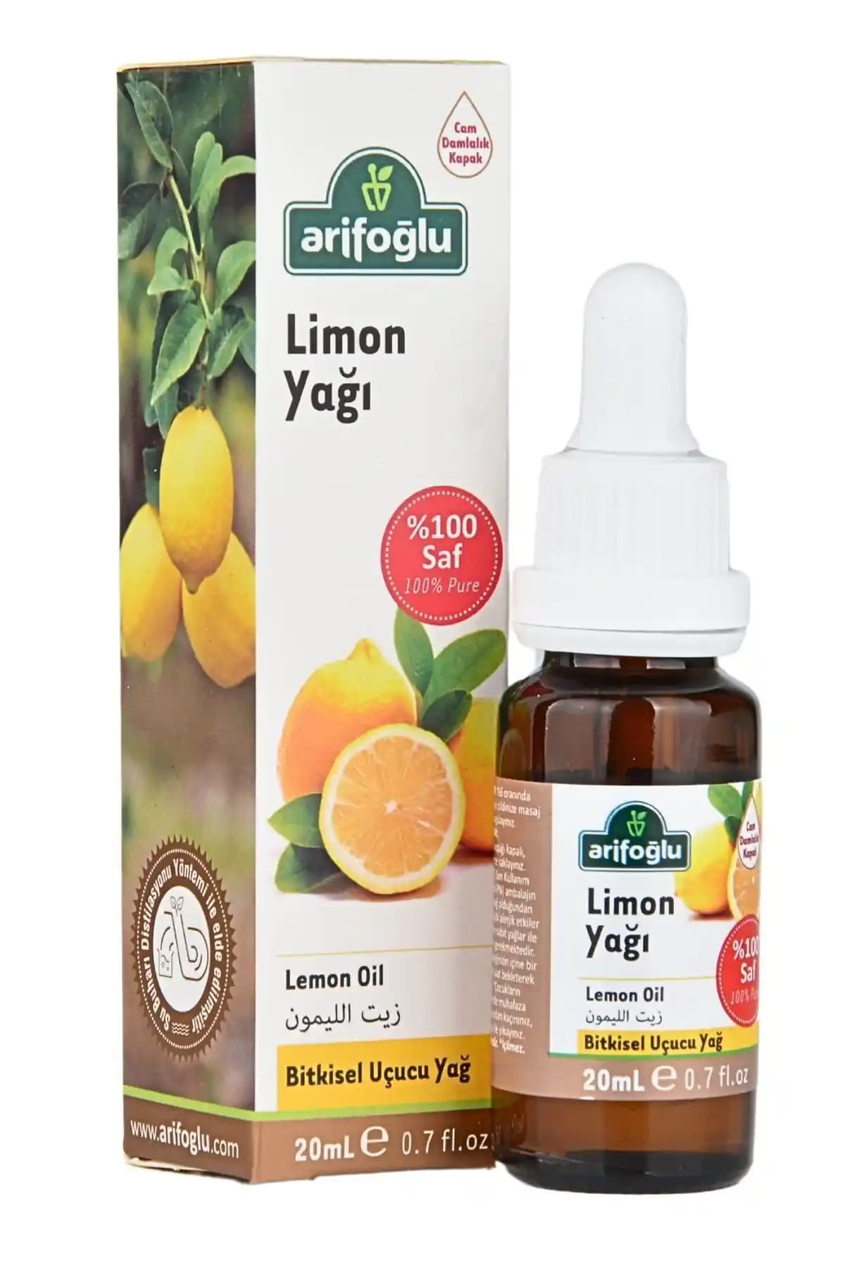 Arifoğlu Limon Yağı 20ml Doğal Cilt Bakımı ve Aromaterapi İçin Uygun