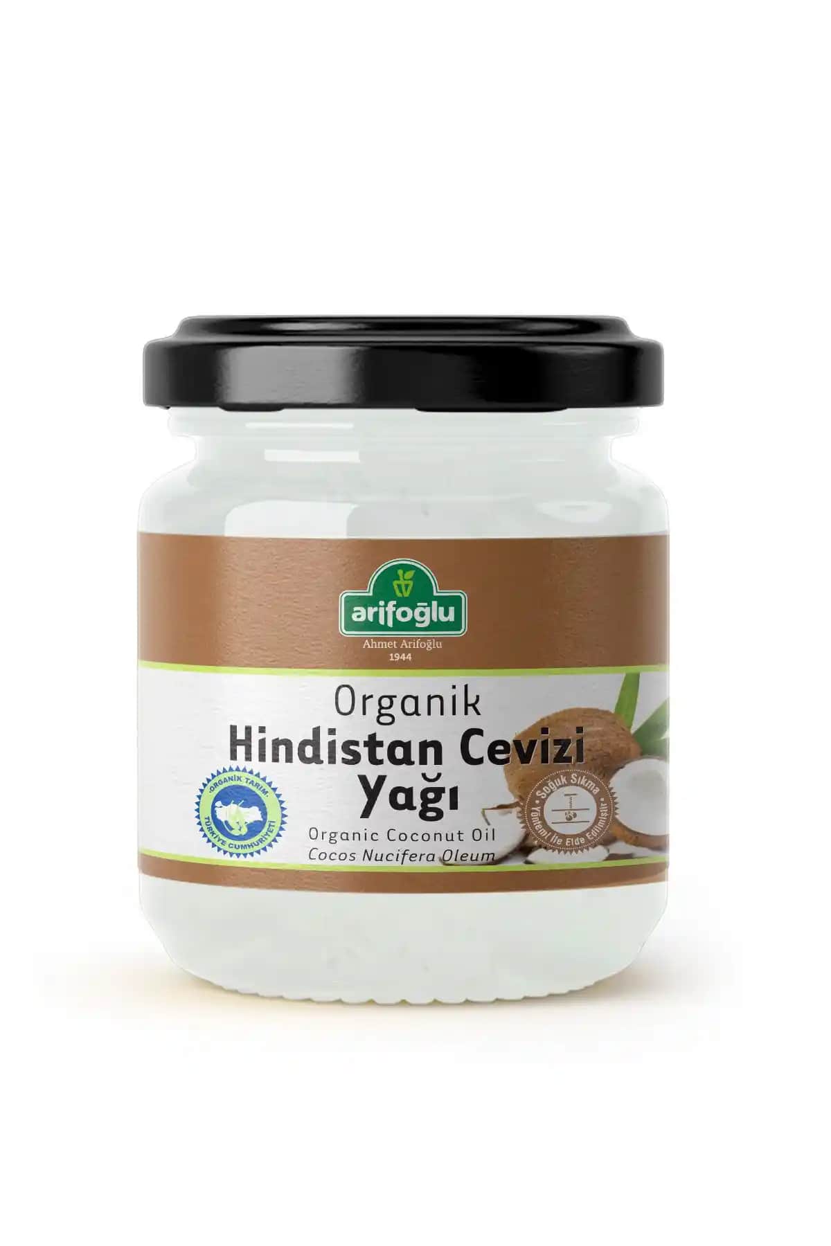 Arifoğlu Organik Hindistan Cevizi Yağı 200ml Soğuk Sıkım Doğal Cilt ve Saç Bakım Ürünü