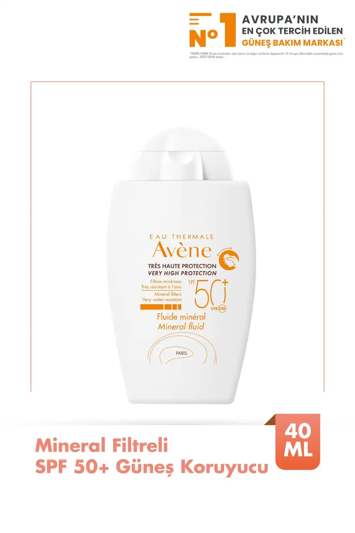 Avene Mineral Fluid SPF 50+ Hassas ve Kuru Ciltler İçin Hafif Güneş Koruyucu Ürün