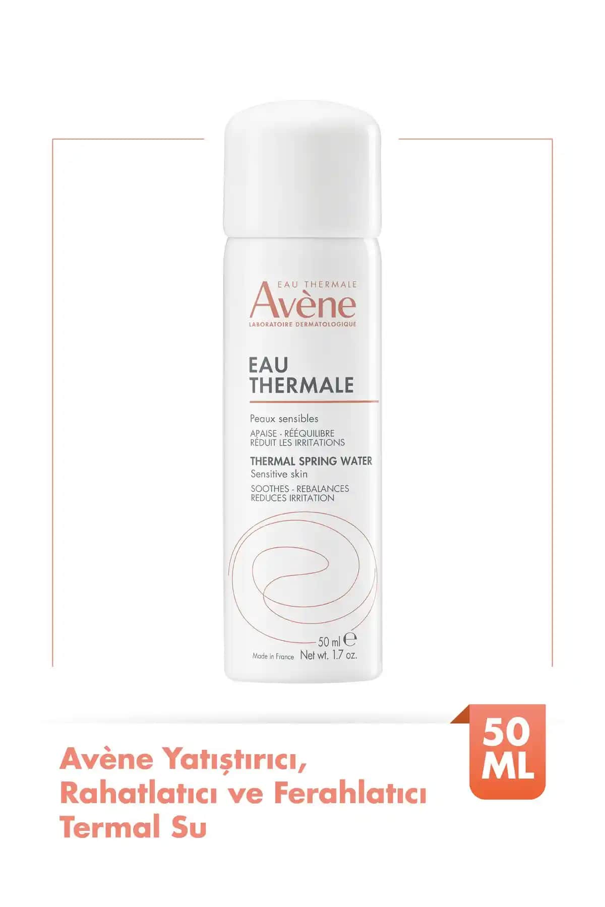 Avene Yatıştırıcı Termal Su 50 ml Hassas ve Alerjik Ciltler İçin Güvenli Ferahlatıcı Bakım