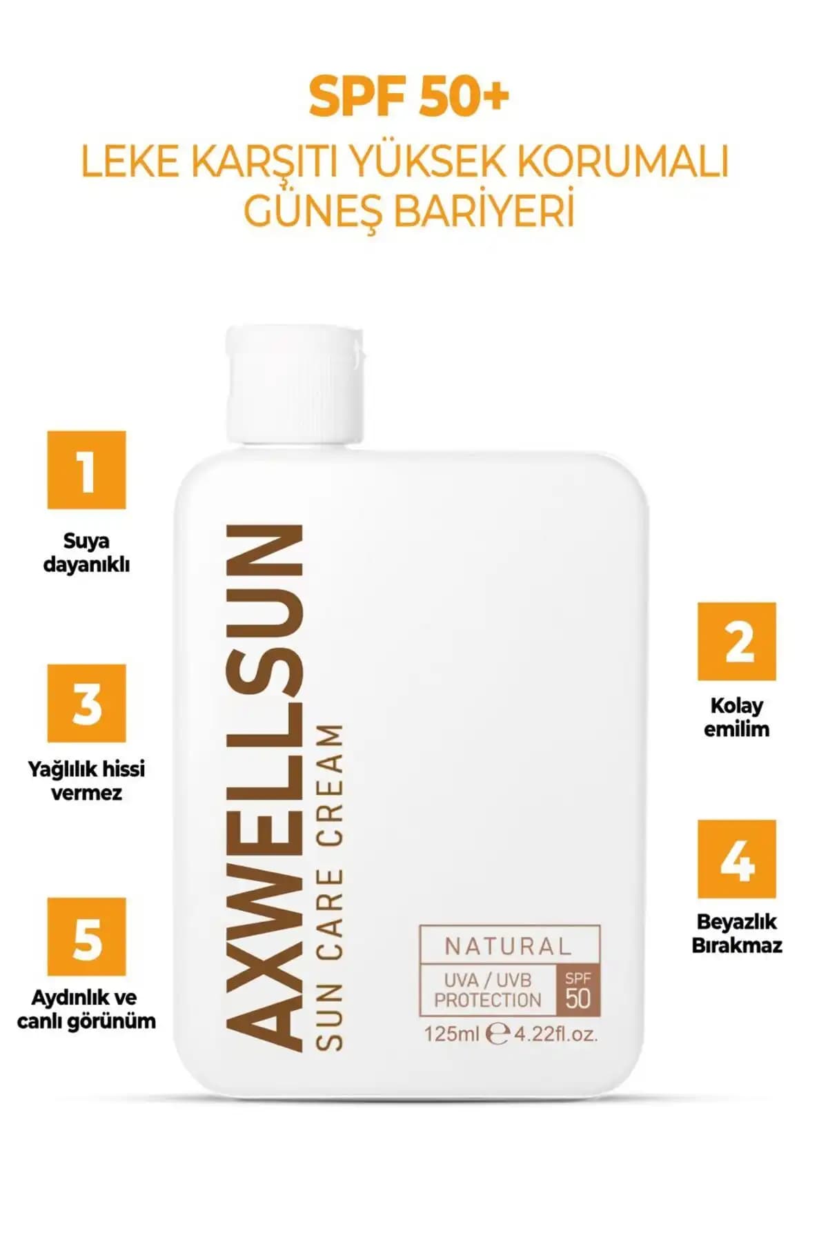 AXWELL 50 SPF+ Leke Karşıtı Nemlendirici Güneş Kremi: Yüksek Koruma ve Bakım Özellikleri