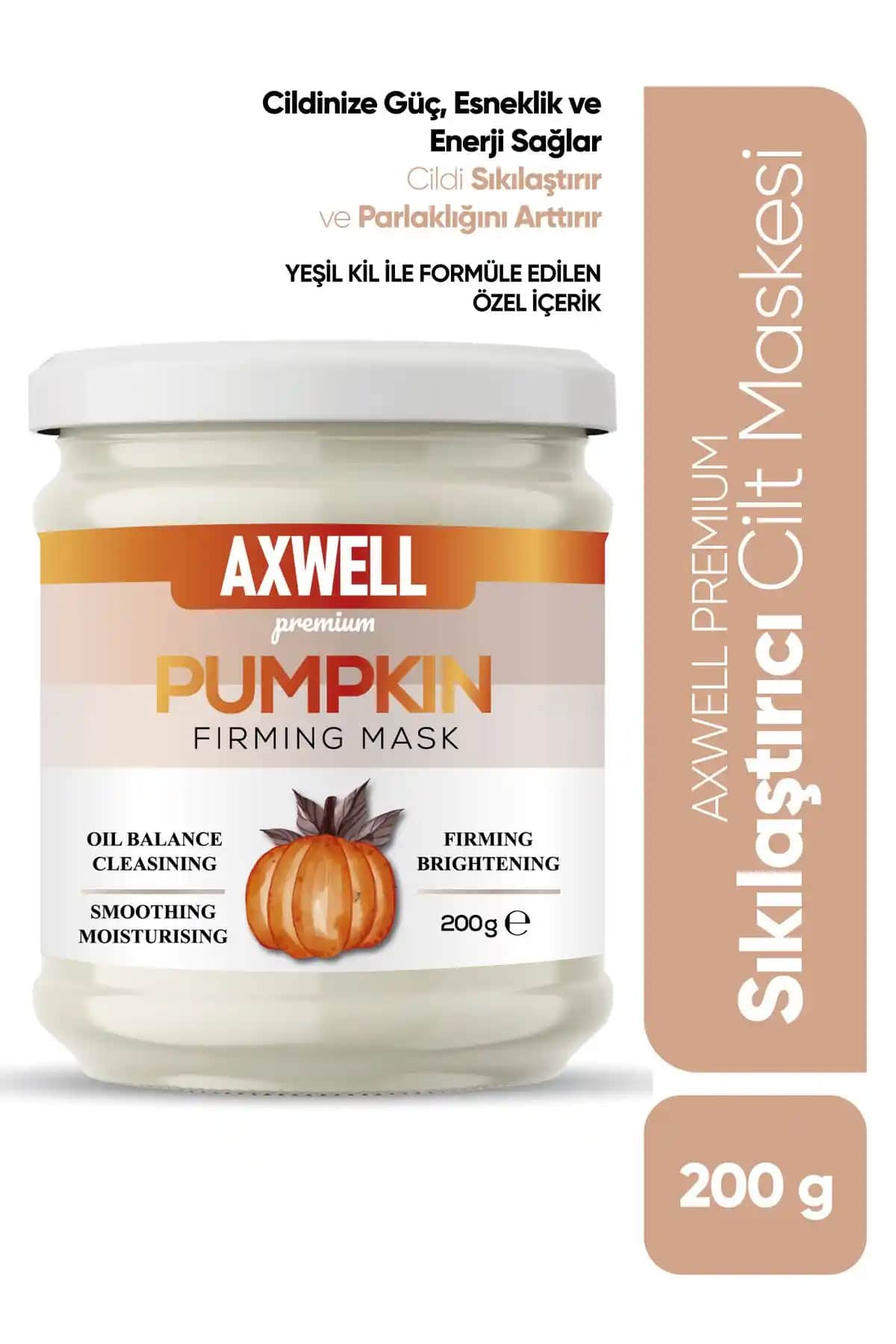 AXWELL PREMIUM Pumpkin Mask: Gözenek Sıkılaştırıcı ve Nemlendirici Doğal Yüz Maskesi