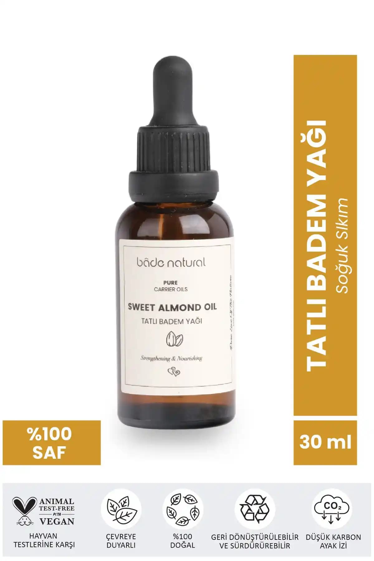 Bade Natural Tatlı Badem Yağı: Doğal ve Çok Yönlü Cilt ve Saç Bakım Ürünü