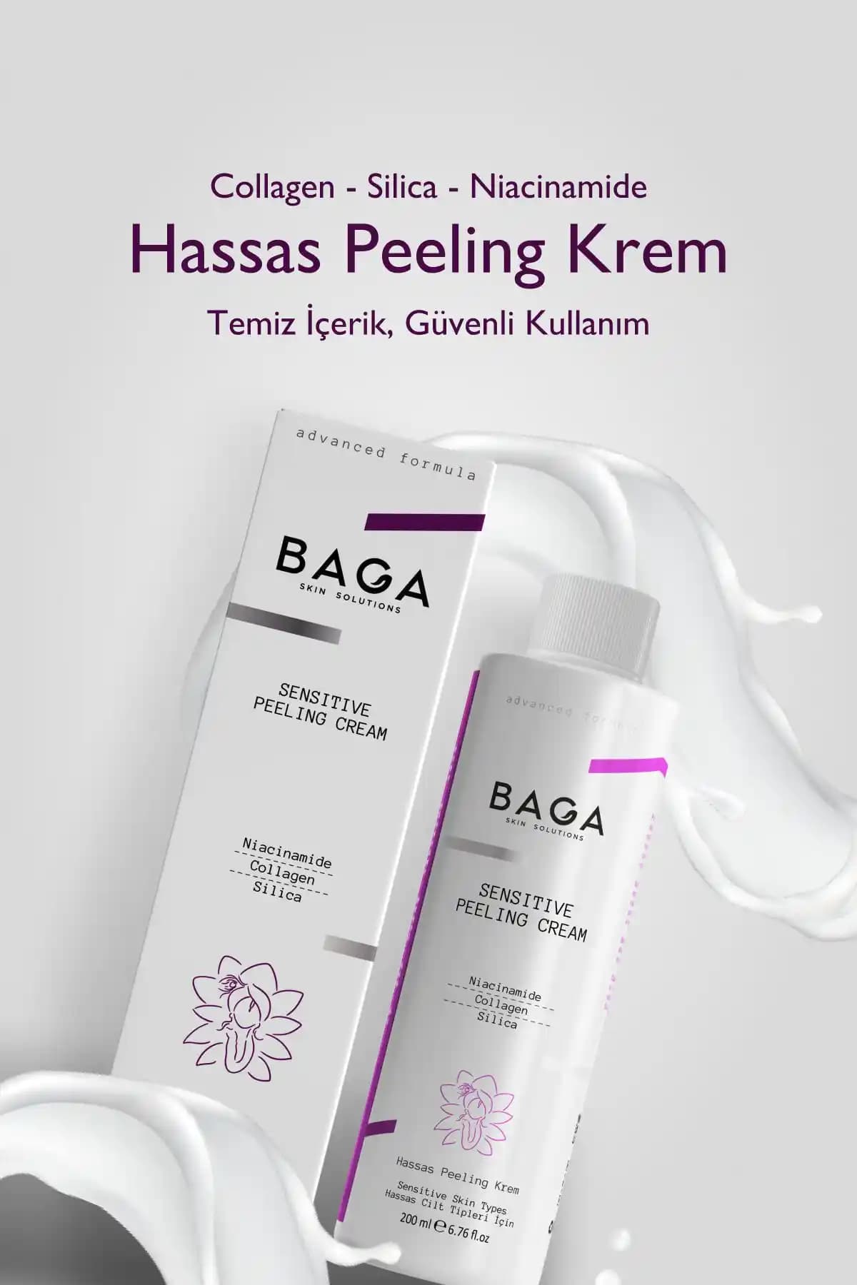 Baga Ay<dı>nlatıcı ve Yoğun Nemlendirici Peeling Kremi 200 ml ile Cilt Sağlığınızı Destekleyin