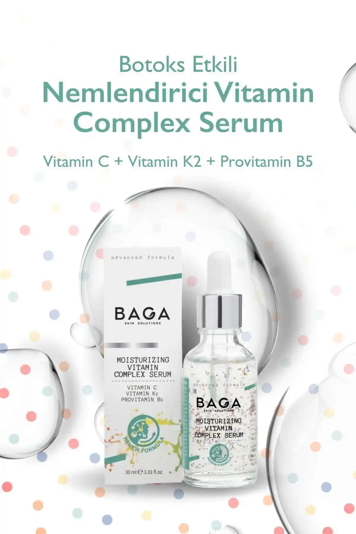 Baga Botoks Etkili Nemlendirici Vitamin Complex Serum: Cilt Yenileme ve Gençleştirme