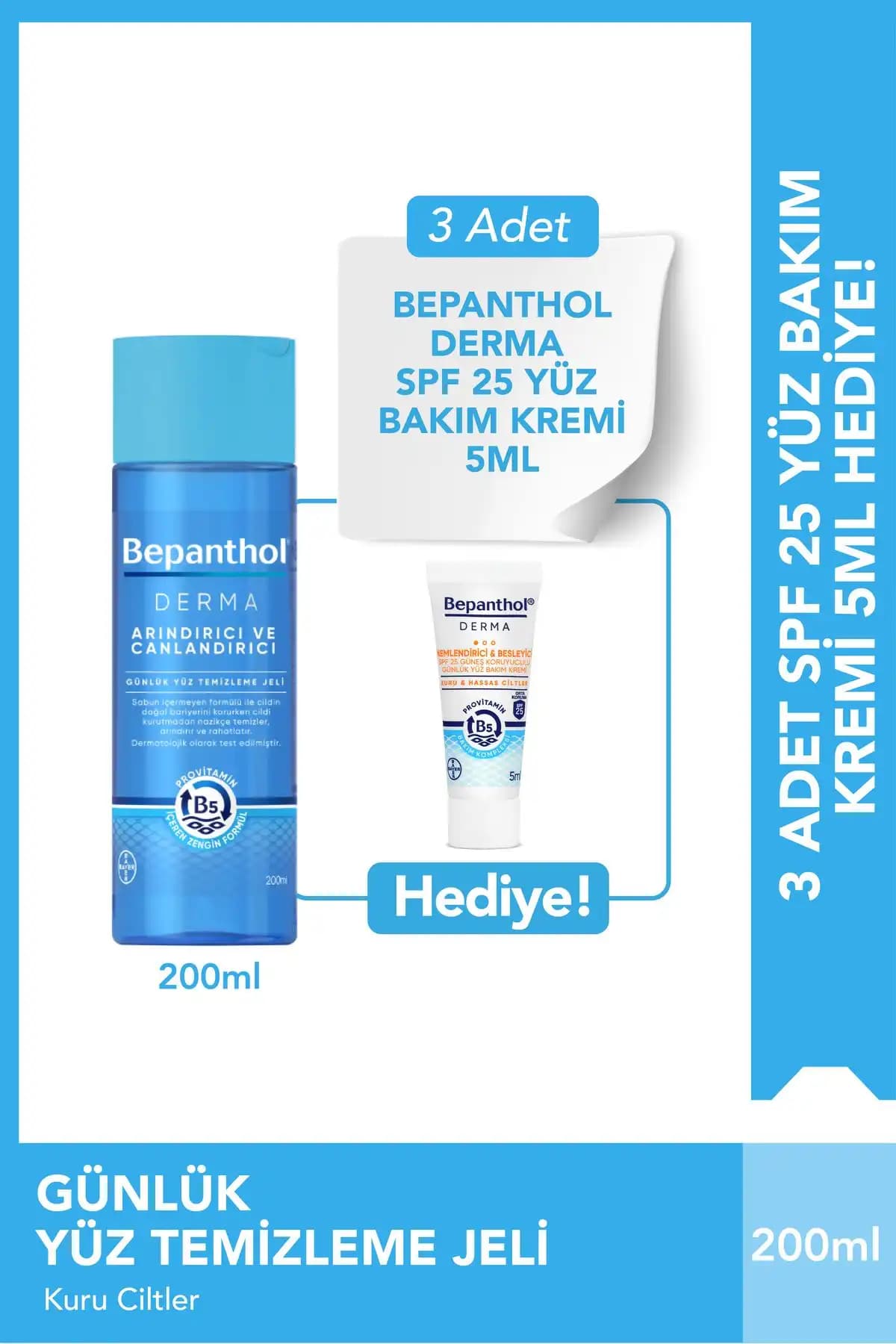Bepanthol Hassas Ciltler İçin Yüz Temizleme Jeli ve Günlük Bakım Kremi Ürün Özellikleri