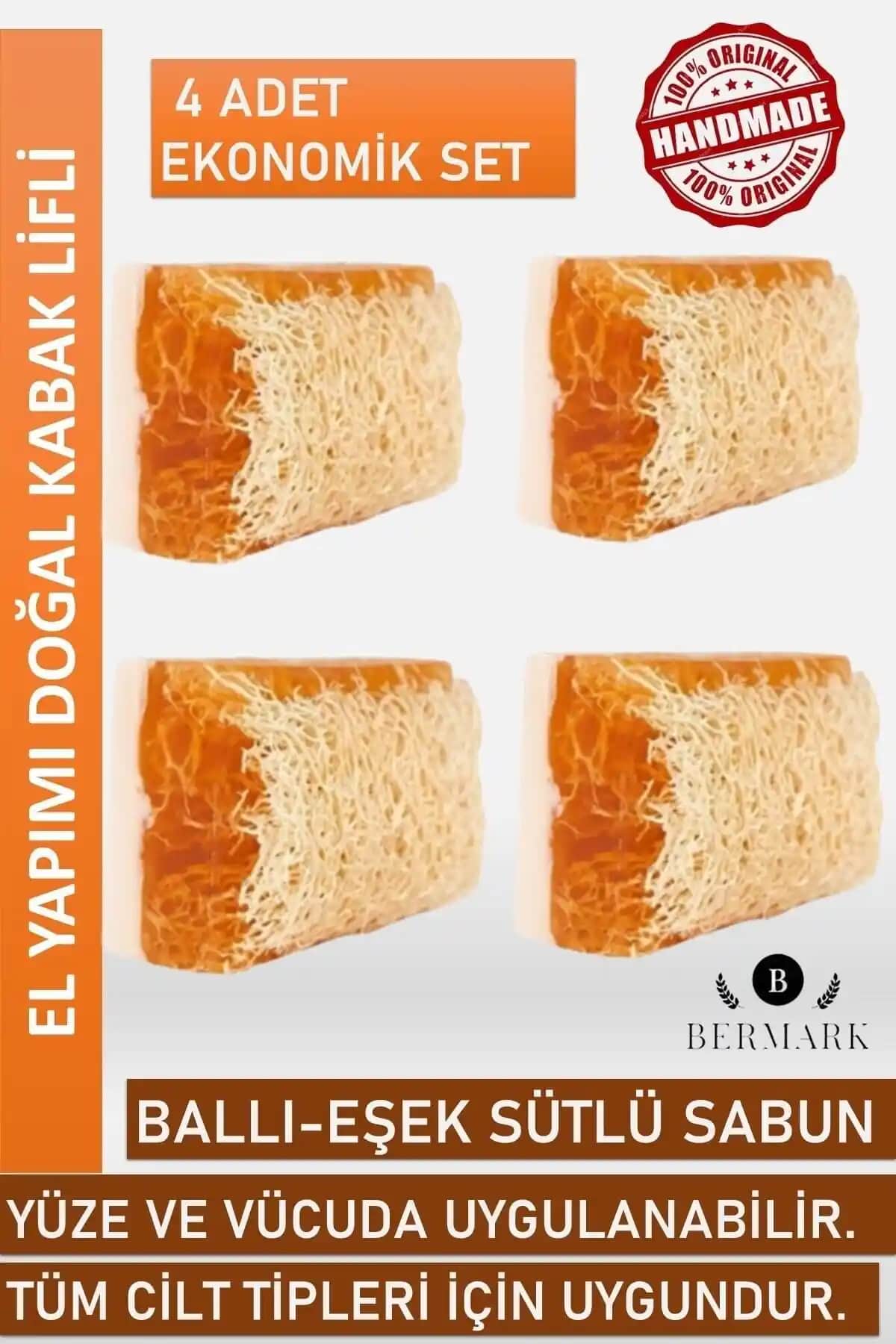 Bermark Doğal Kabak Lifli Eşek Sütü Bal Sabunu Cilt Temizliği ve Nemlendirme Özellikleri