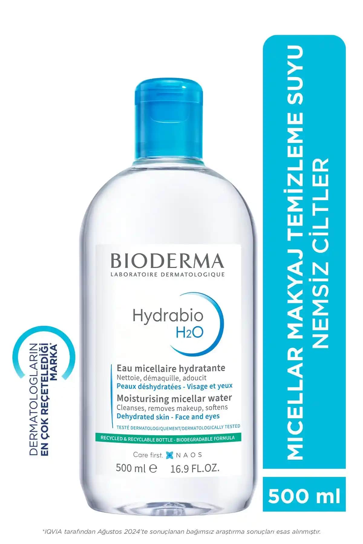 Bioderma Hydrabio H2O: Hassas ve kuru ciltler için etkili nemlendirici makyaj temizleme suyu